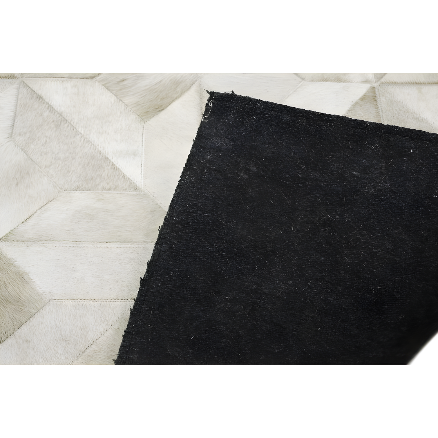 Santa Fe Cowhide Geometric Area Rug in Camel