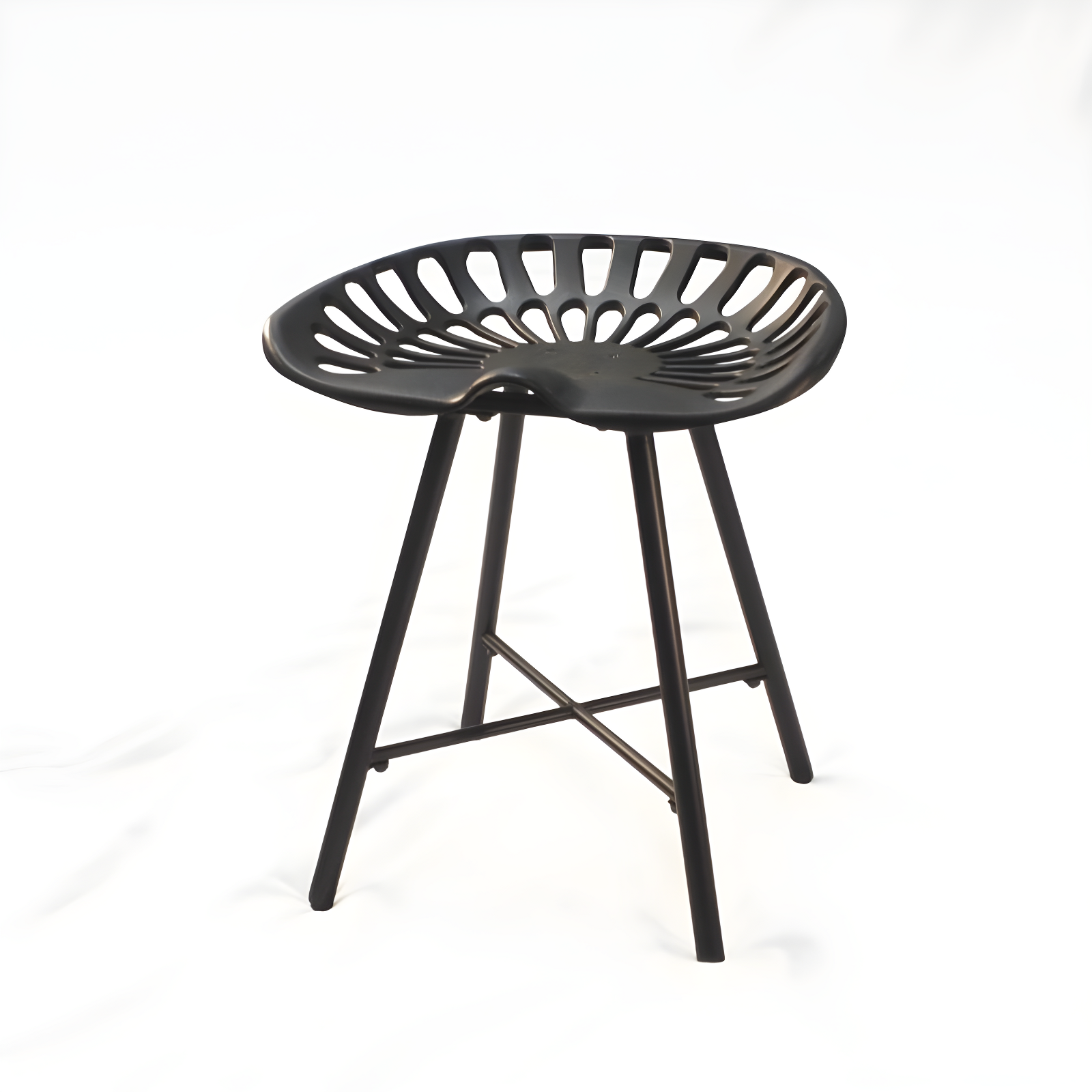 Carolina Living Kadin Tractor Seat Fireside Bench Black: Cast Iron, Farmhouse Style, Powder-Coated Finish