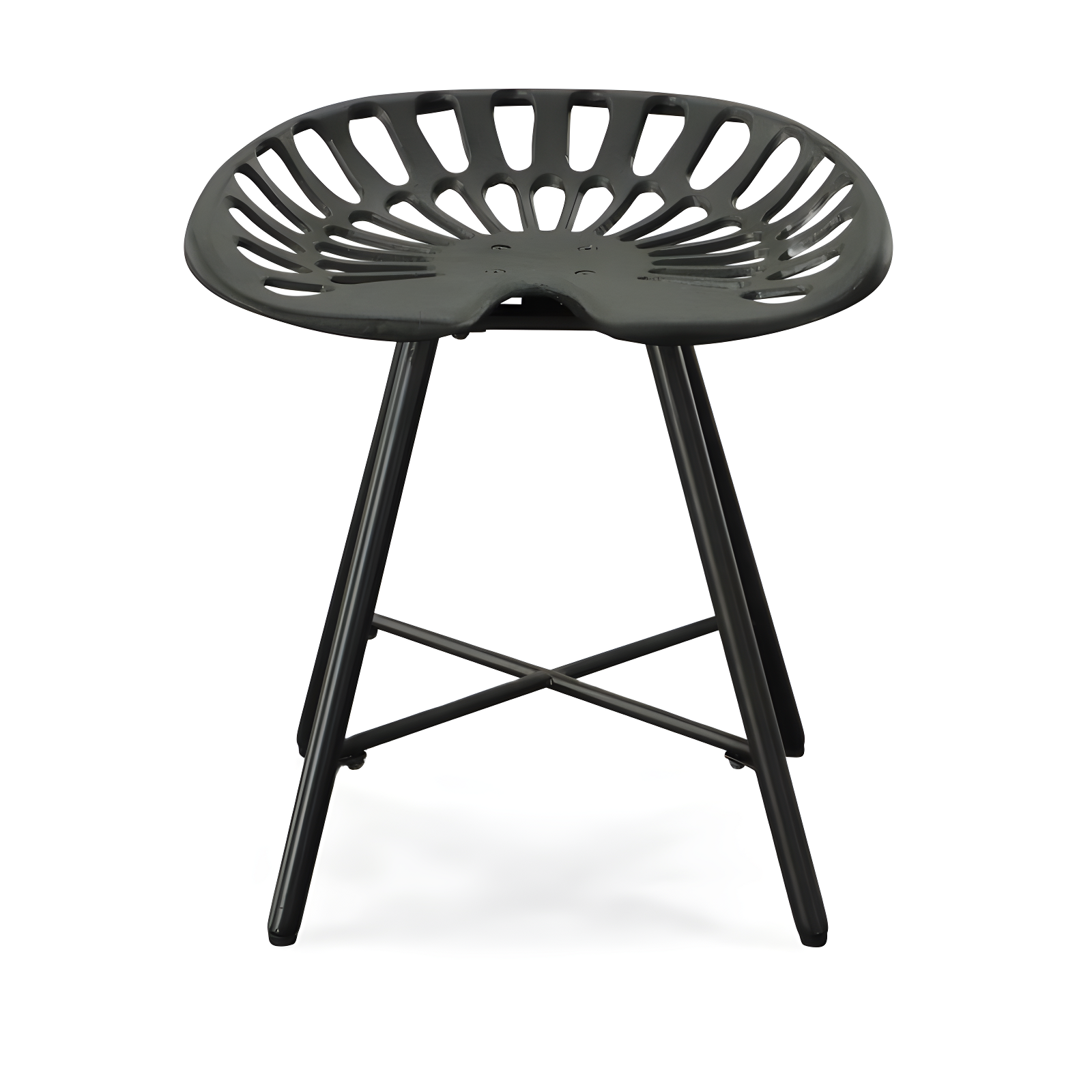 Carolina Living Kadin Tractor Seat Fireside Bench Black: Cast Iron, Farmhouse Style, Powder-Coated Finish
