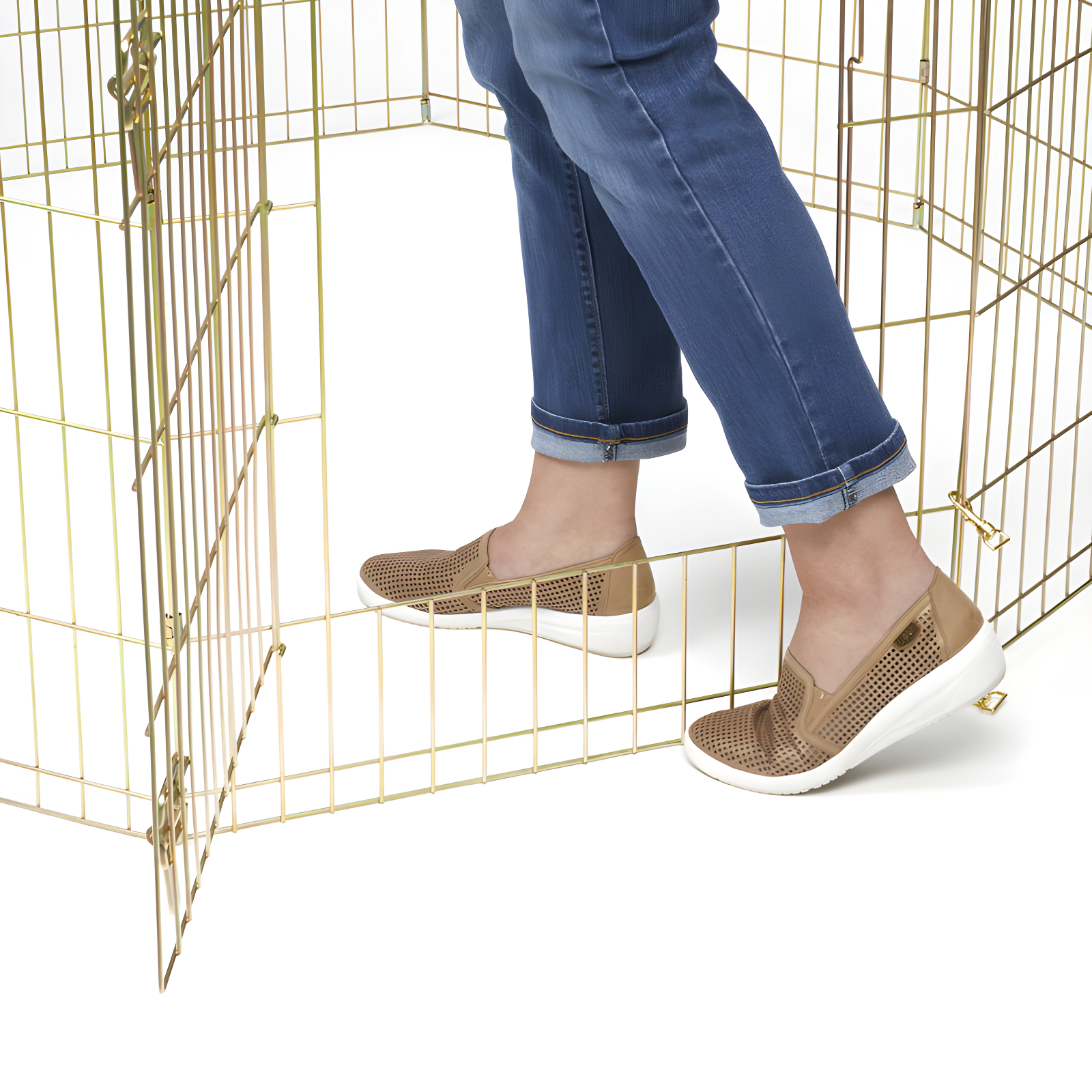 MidWest Homes for Pets Gold Zinc Exercise Pen/Pet Playpen with Door