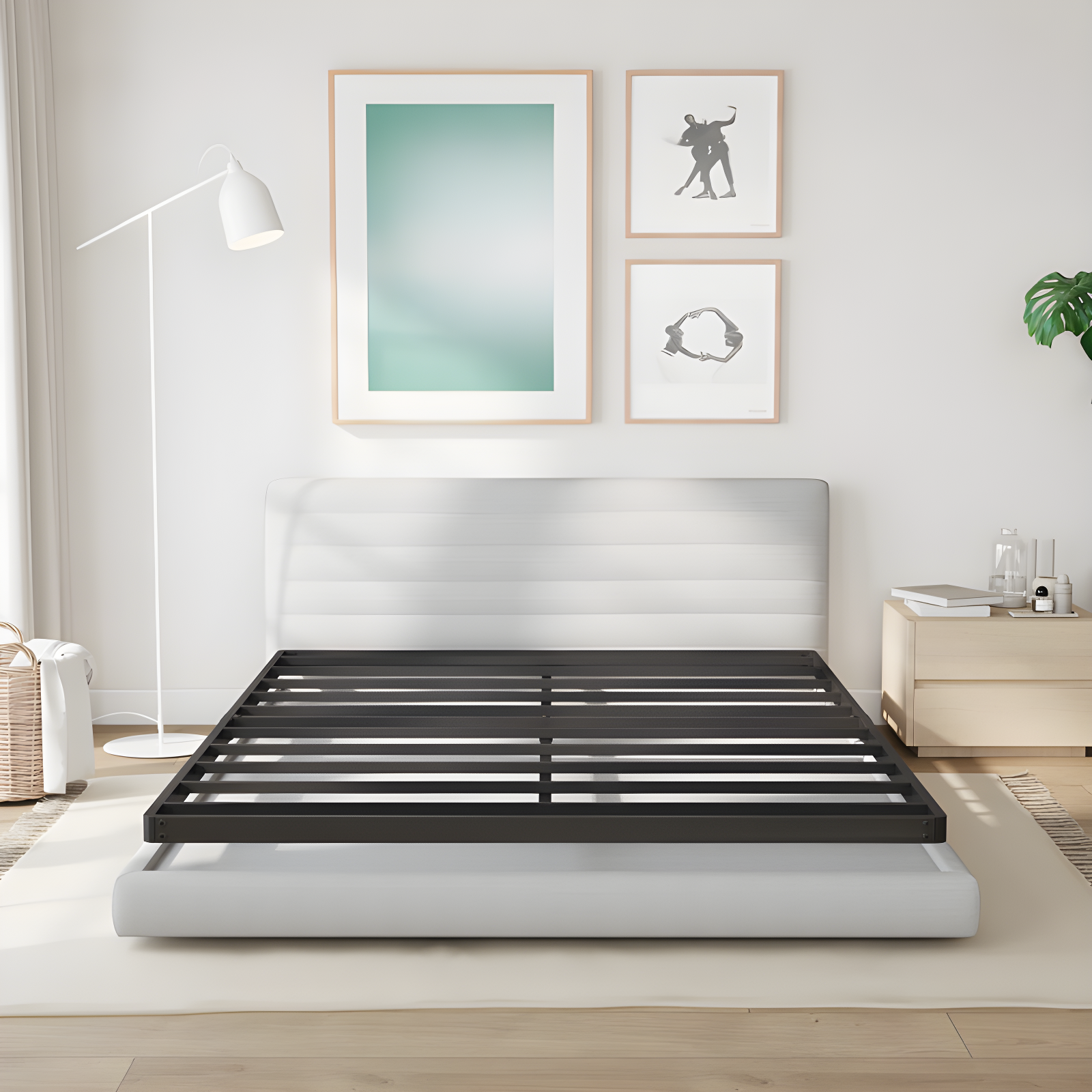 Alwyn Home Bercht 2" Low Profile Metal Box Spring Bunkie Board, Thin Bed Slat Replacement(No legs)