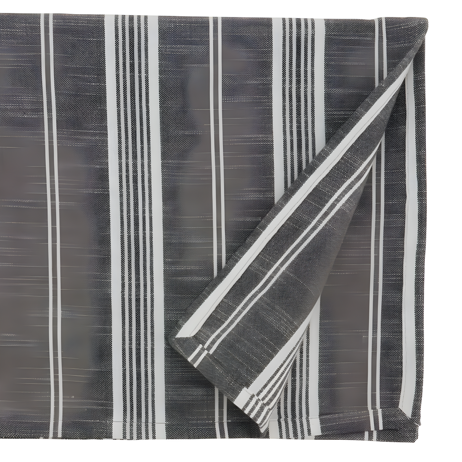 Saro Lifestyle Striped Design Tablecloth, 65"x120", Gray
