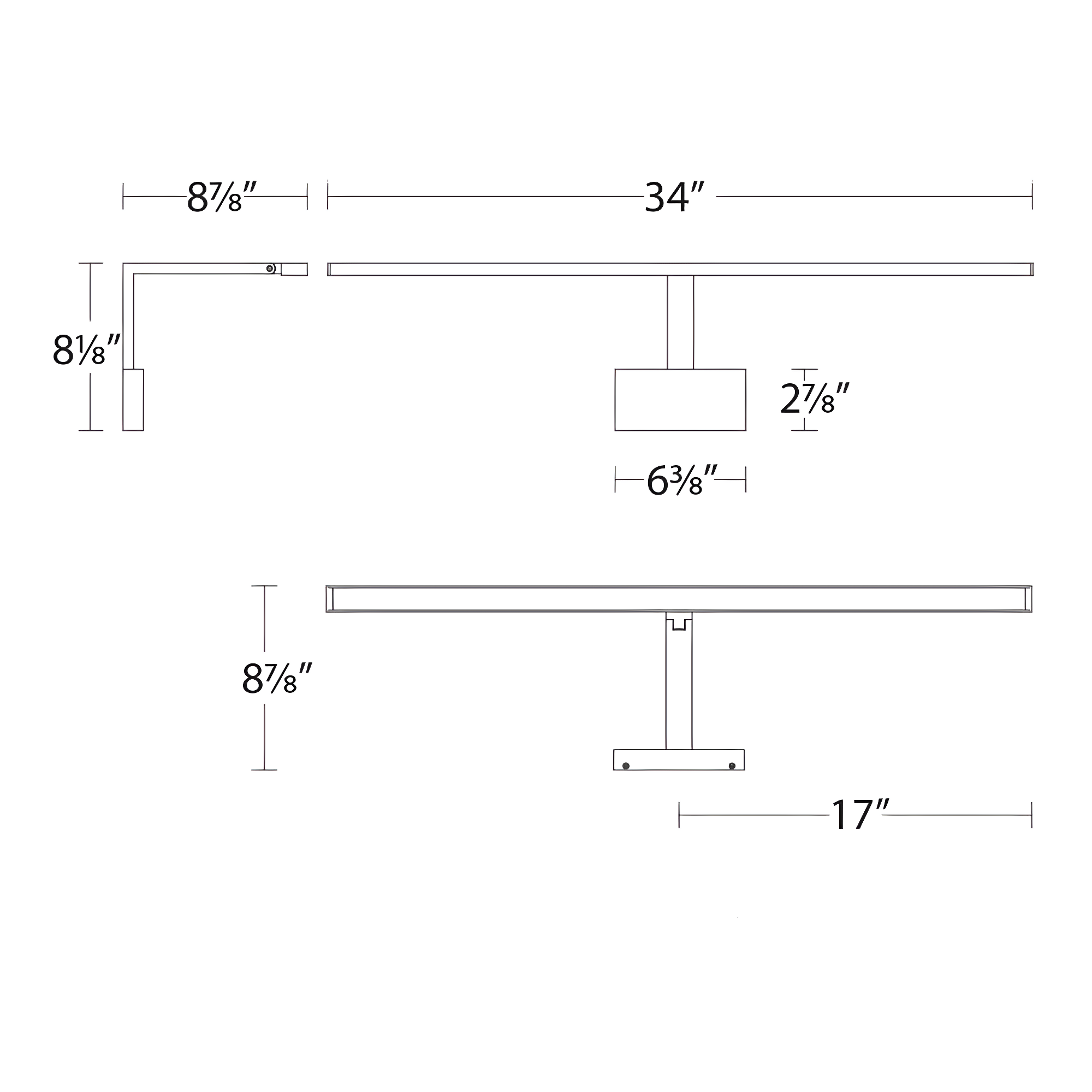 Uptown 34" Brushed Nickel LED Picture Light with Adjustable Angle