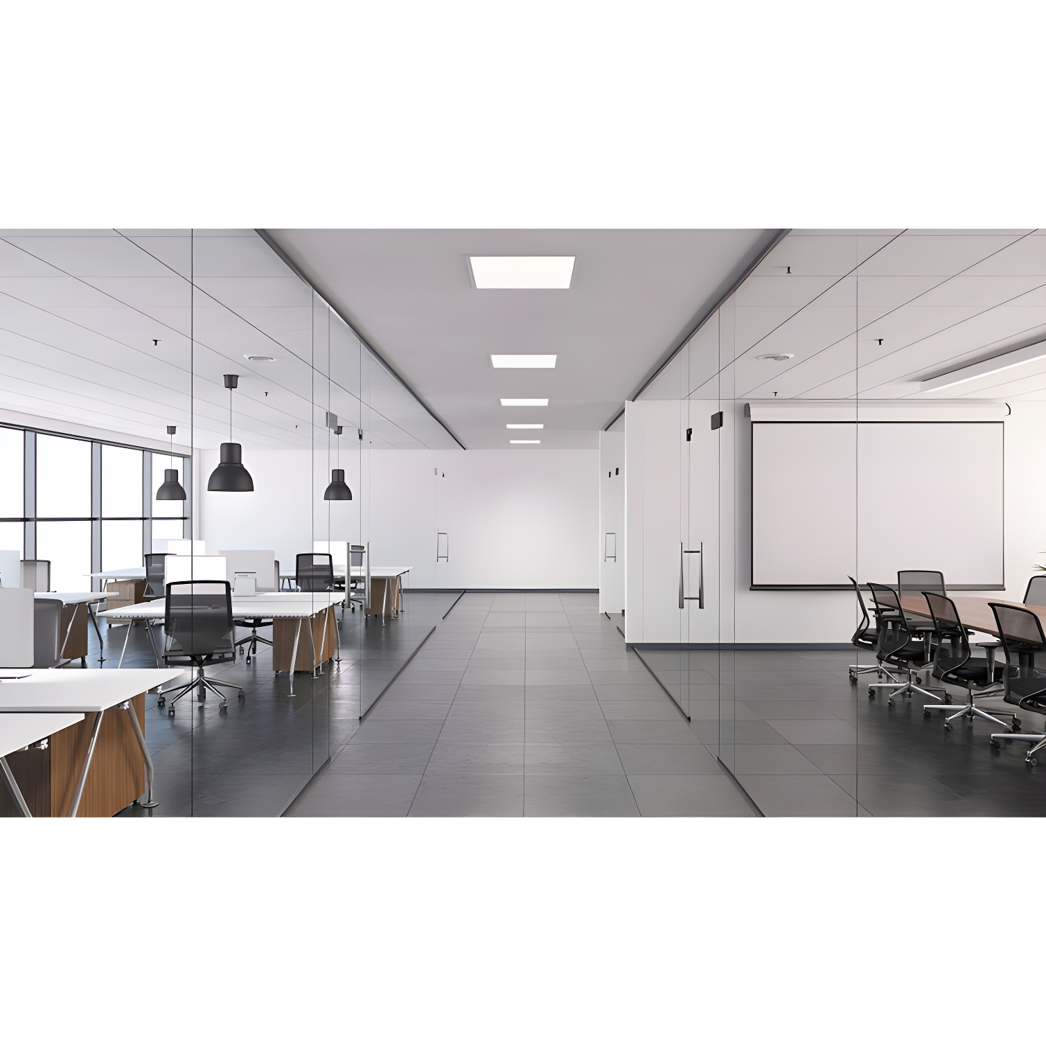 eSenLite Dimmable Square Troffer Ceiling Light