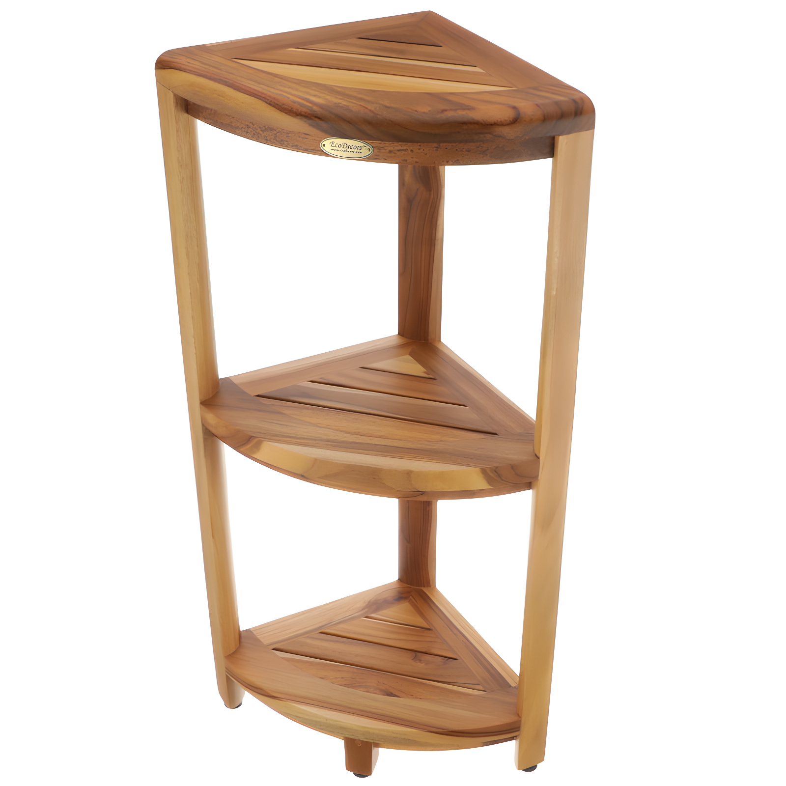 EcoDecors EcoDecors, Snazzy Corner, Teak Corner Shower Shelf, Shower Stand Corner, in EarthyTeak™