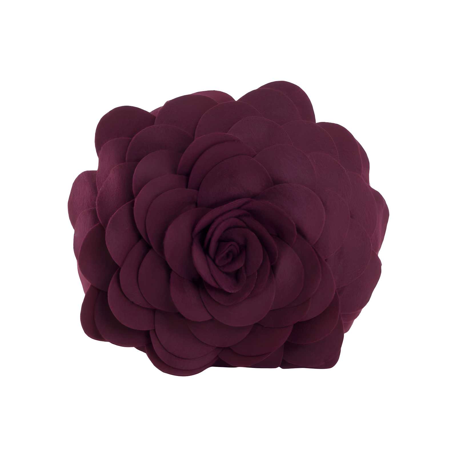 Flower Appliqued Felt Throw Pillow