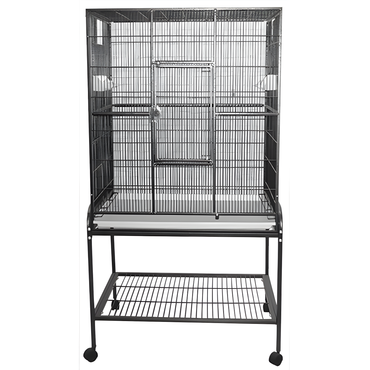 A&E Cage Company Flight Stand & Cage Bird Cage - Black S