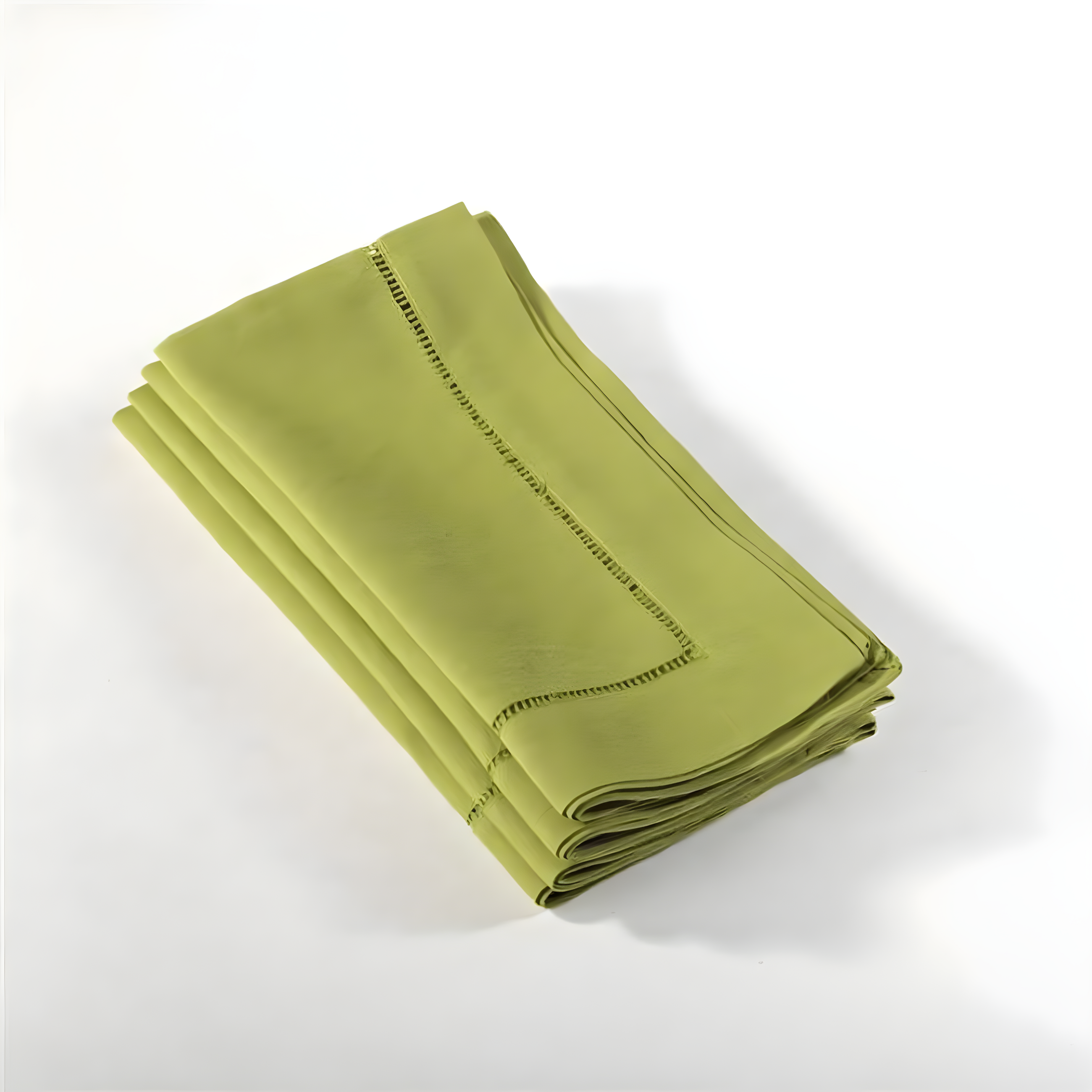 Saro Lifestyle Hemstitched Dinner Napkin (Set of 4), 20"x20", Lime