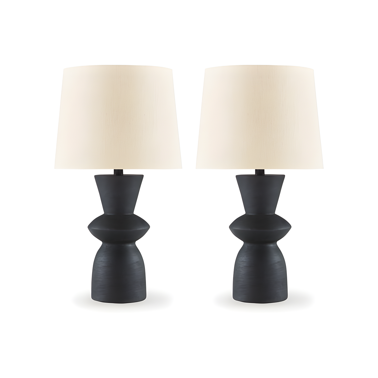 Benjara Solid Wood Table Lamp (Set of 2)