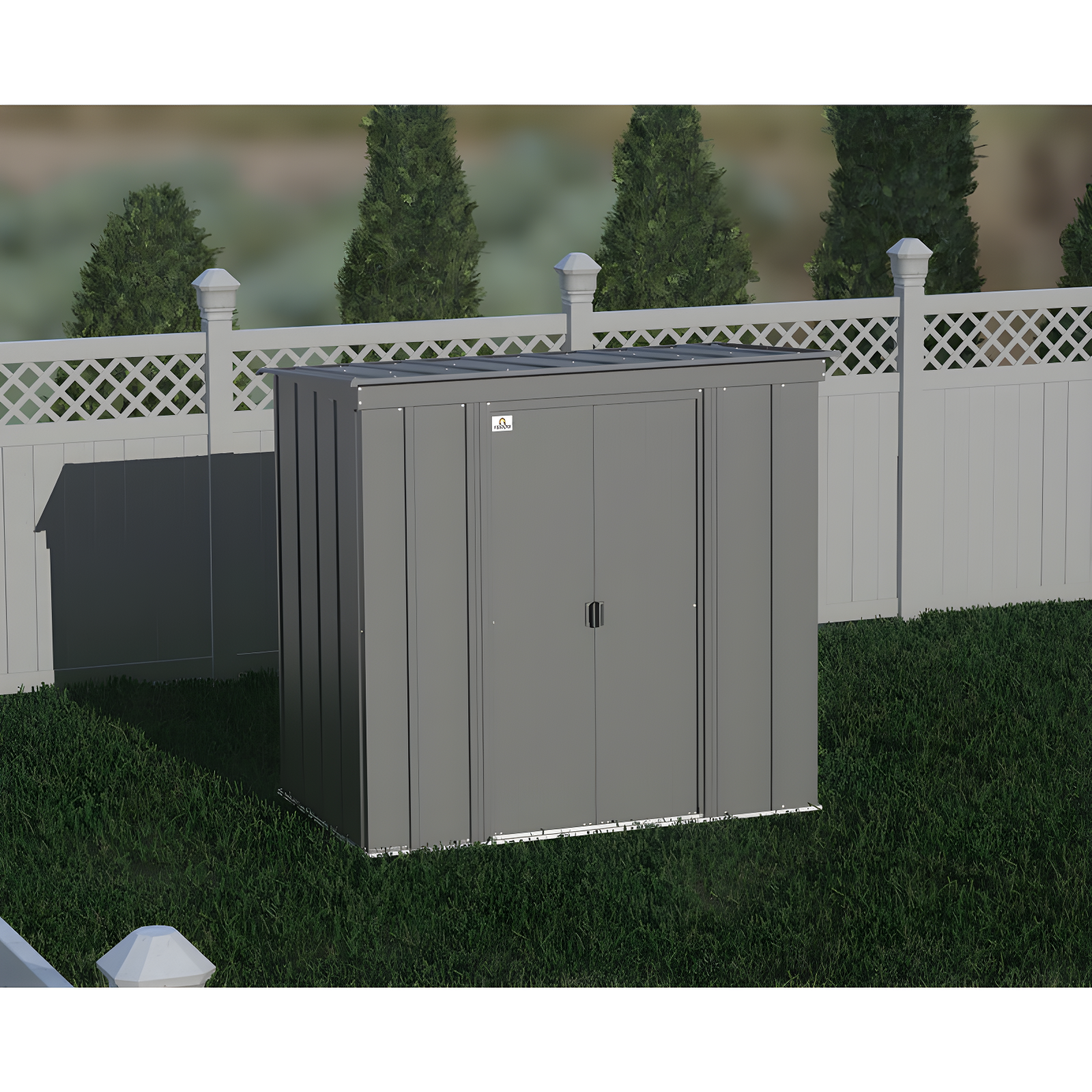 6 ft. W x 4 ft. D Steel Vertical Storage Shed