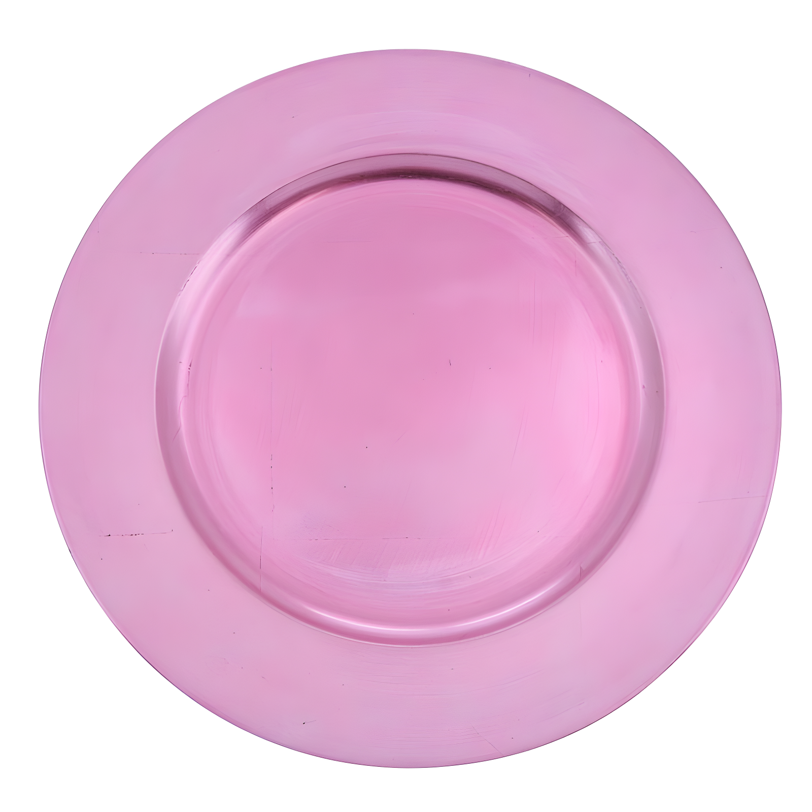 Saro Lifestyle Classic Solid Color Charger Plates, Pink, 13" Round