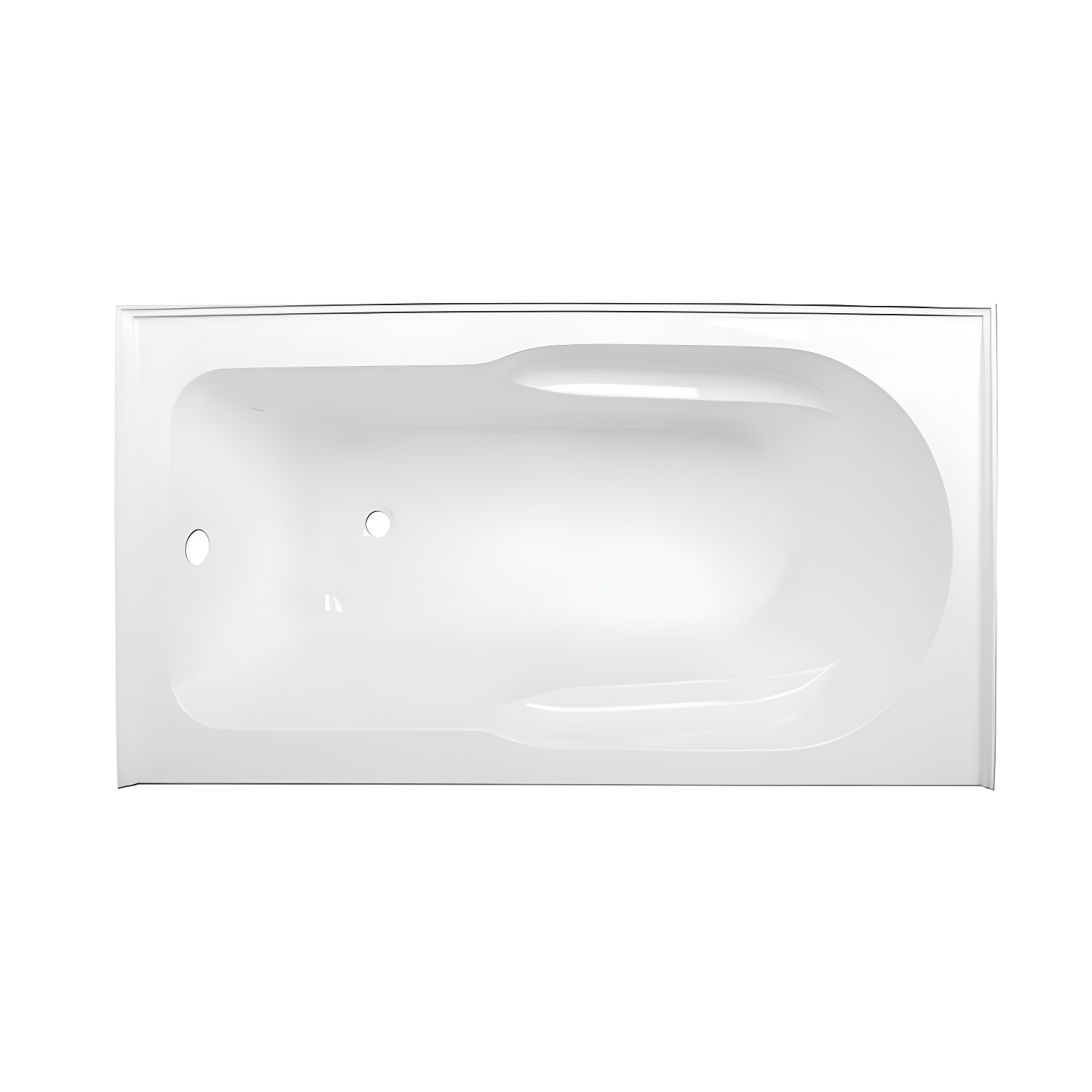 Kingston Brass Aqua Eden 60-Inch Acrylic Rectangular 3-Wall Alcove Tub