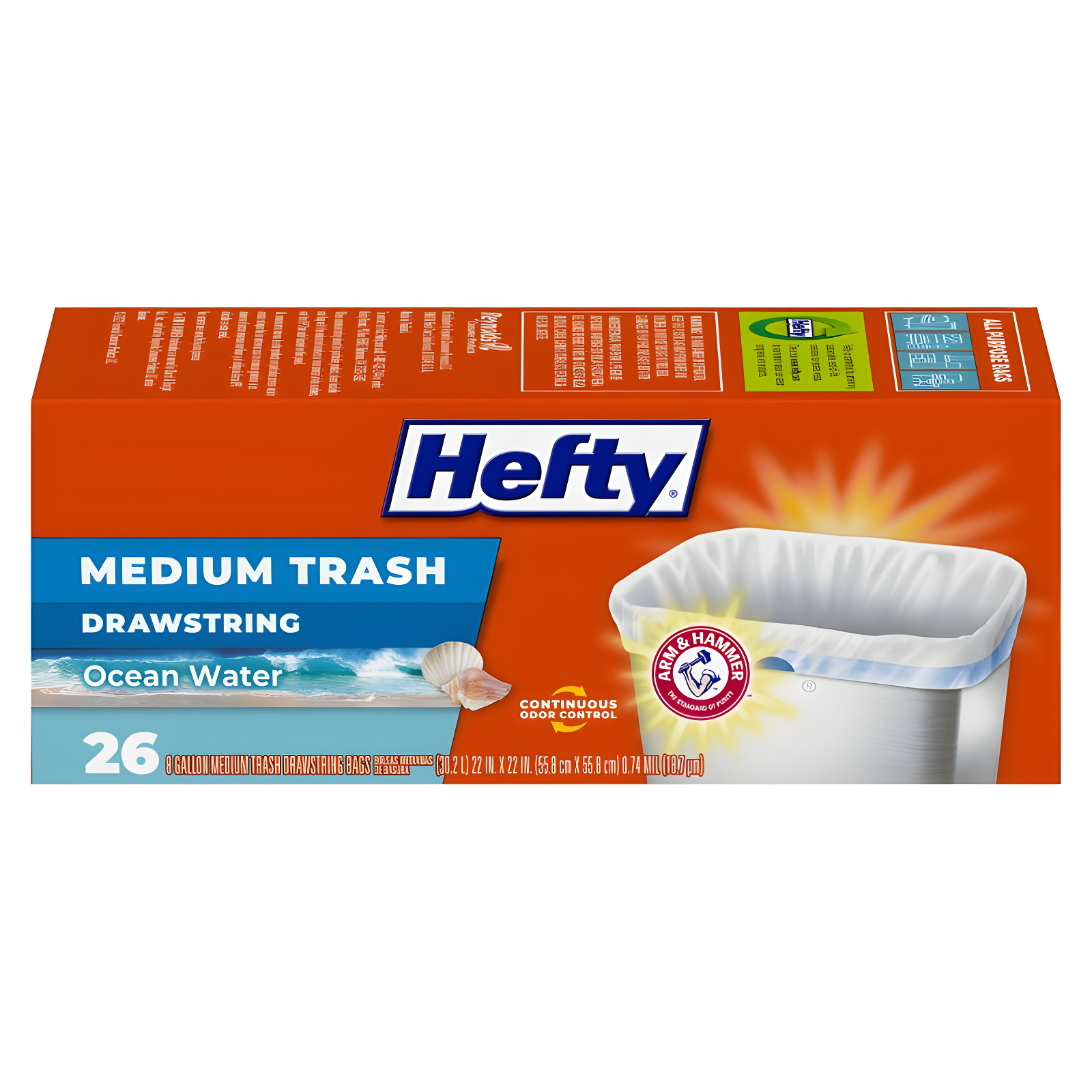 Hefty Ocean Water Trash Bag - Medium - 26ct