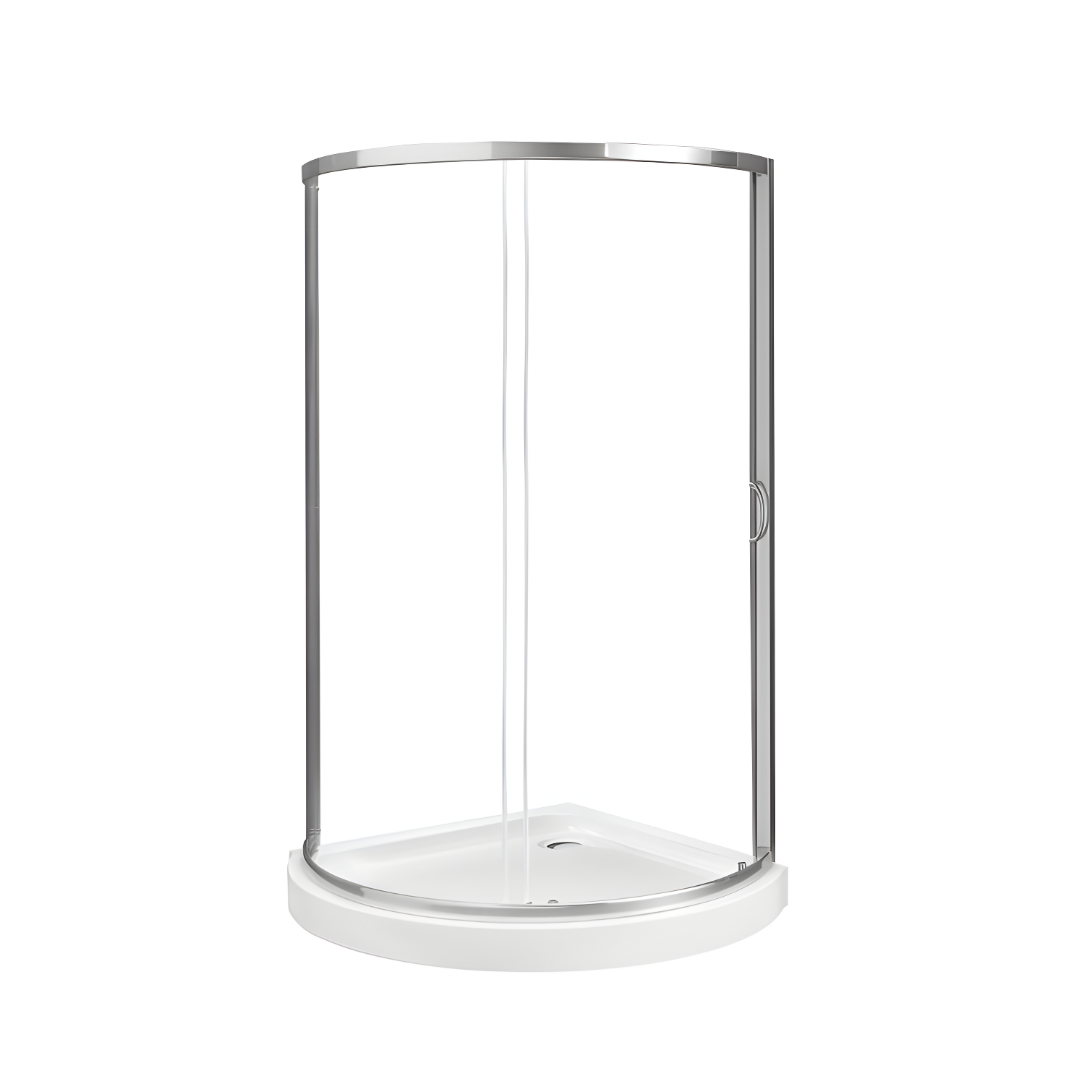 OVE Decors Breeze 35 in. Round Shower Kit w/ Clear, Base