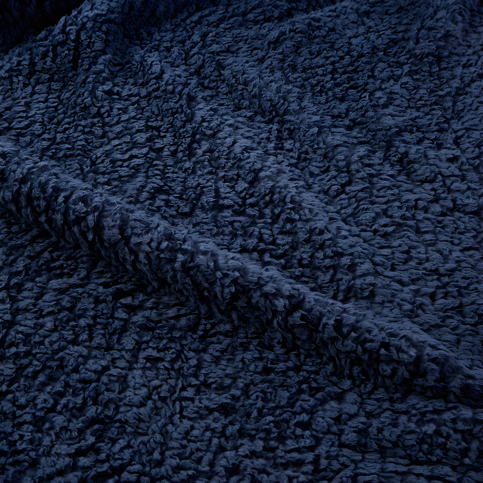 Twin Burlington Berber Bed Blanket Navy: Woolrich, Velvet Construction, OEKO-TEX Certified, Machine Washable