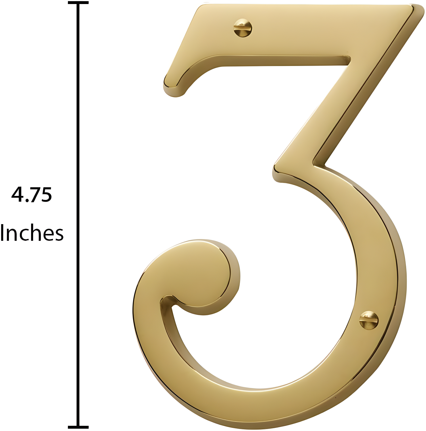 4.75" H Brass House Number