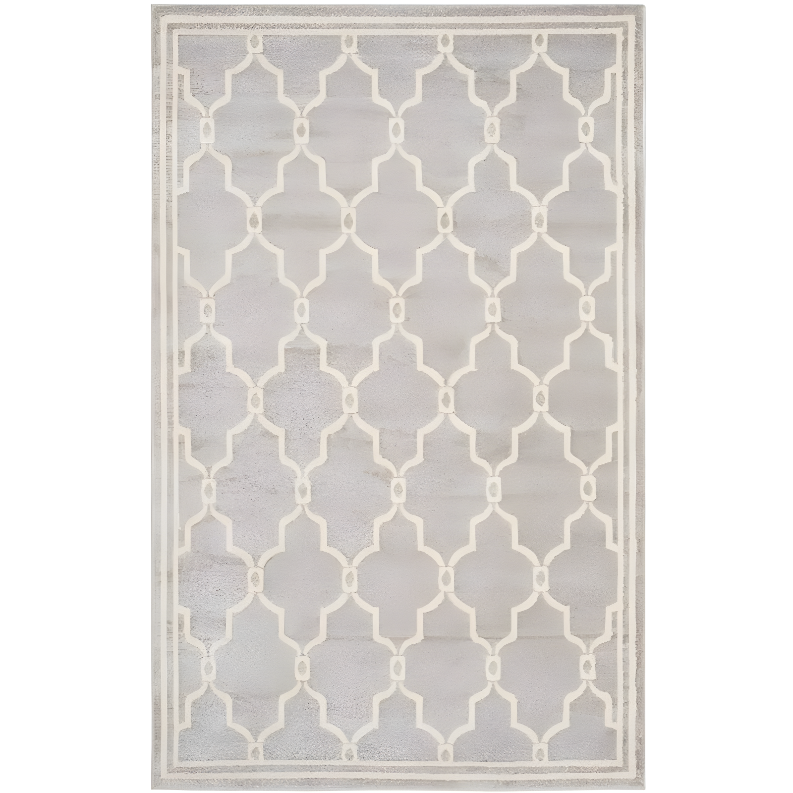 Amherst AMT414 Power Loomed Indoor Area Rug - Light Grey/Ivory - 6'x9' - Safavieh