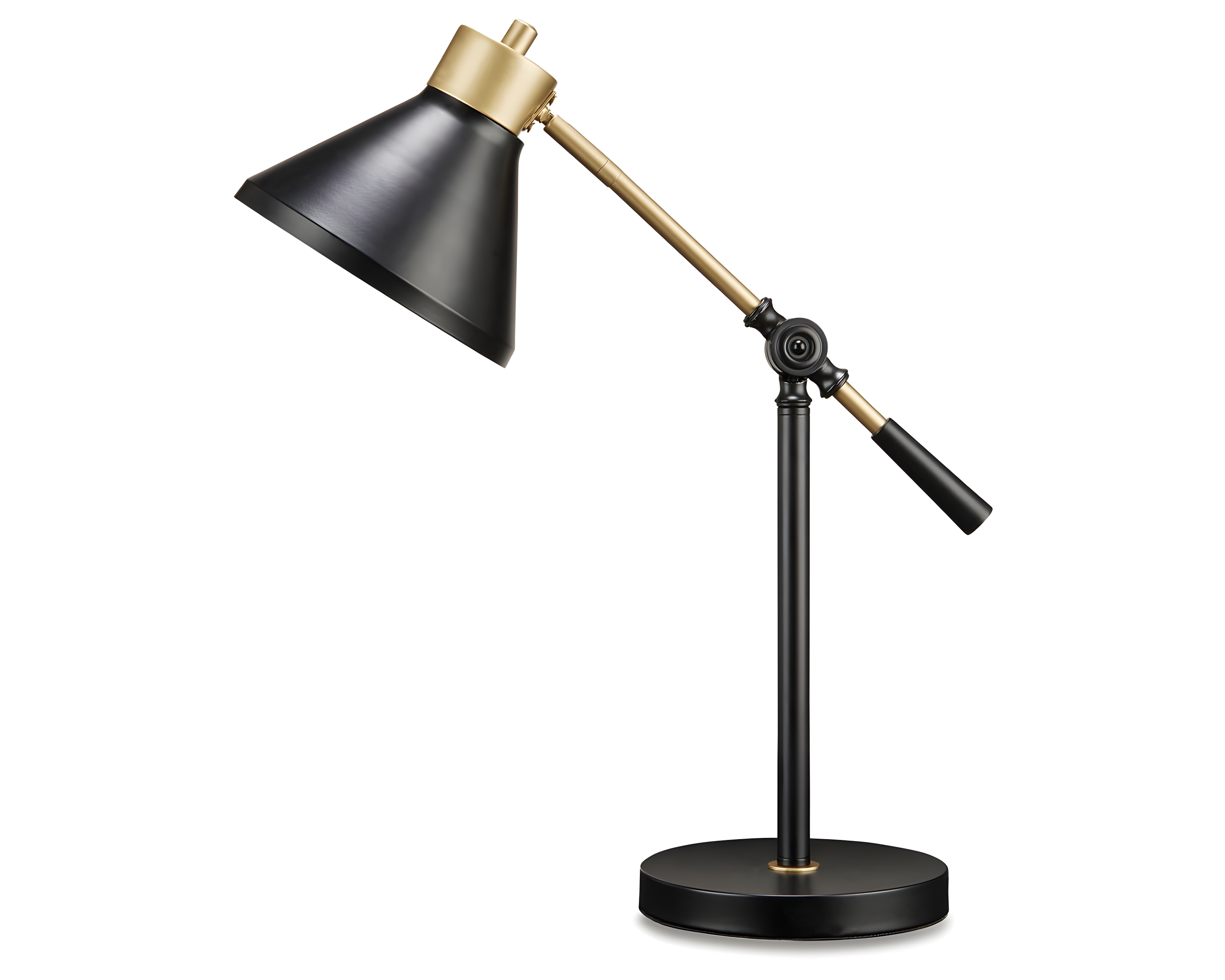 Garville Metal Table Lamp Black/Gold - Signature Design by Ashley: Adjustable, UL Listed, Modern Decor