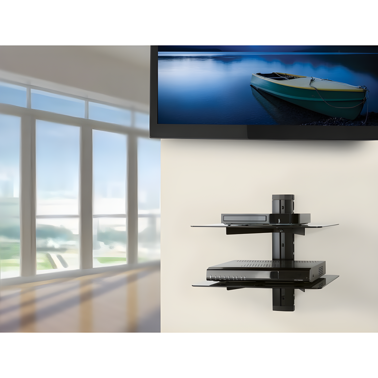 Symple Stuff Vernita 2 Piece Glass Tiered Shelf