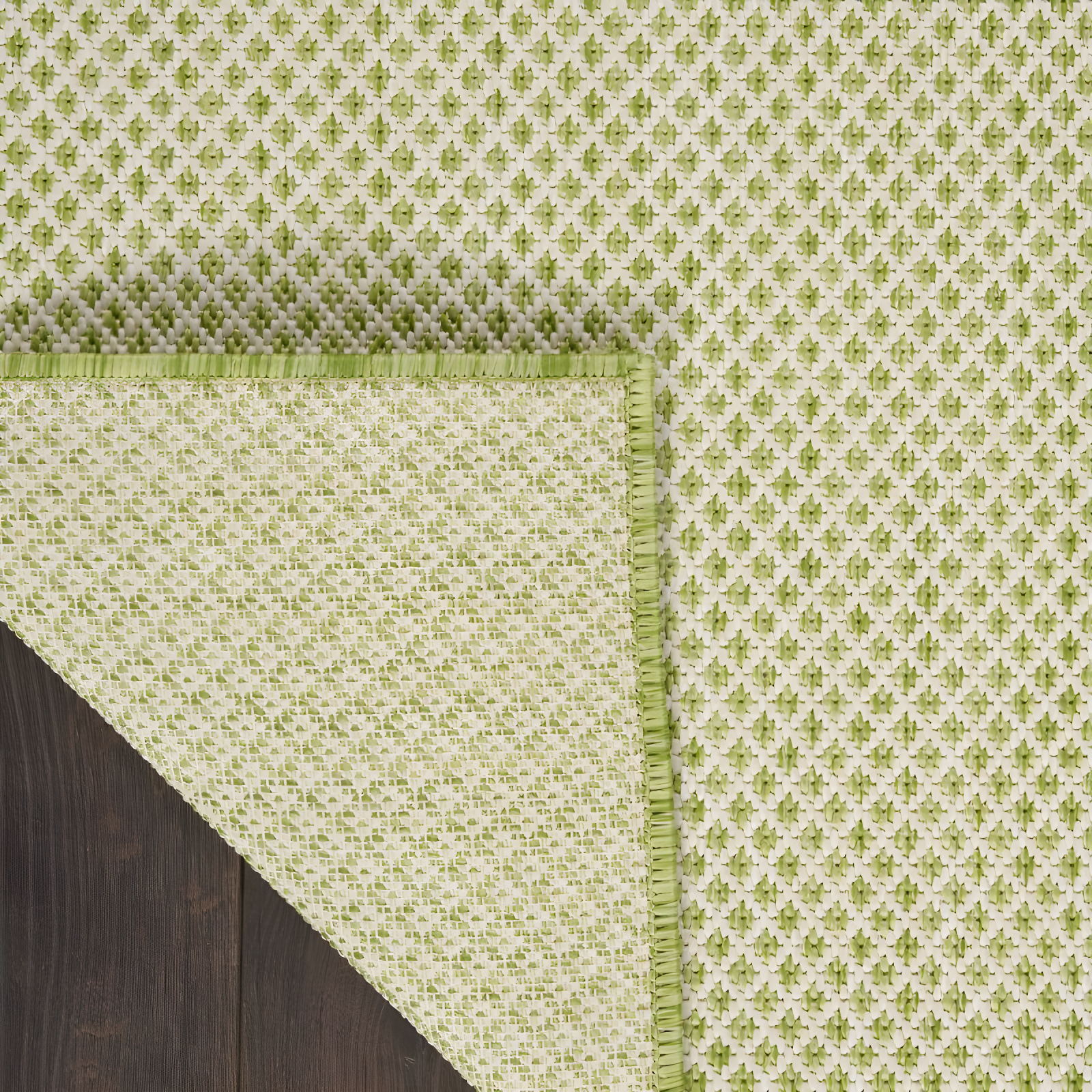 Nourison Courtyard COU01 Indoor/outdoor Area Rug - Ivory Green 5' x 7'