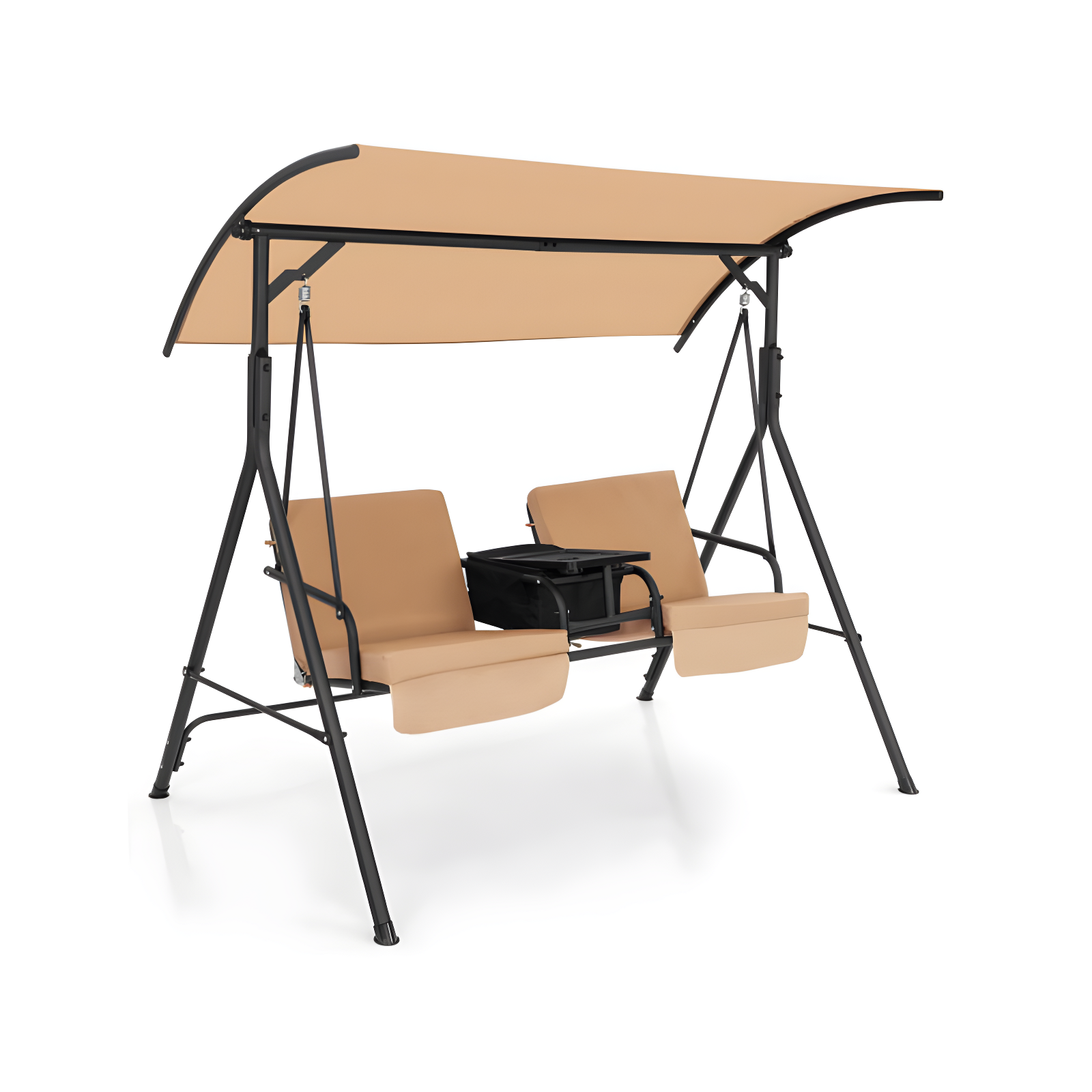 Porch Swing Chair With Adjustable Canopy