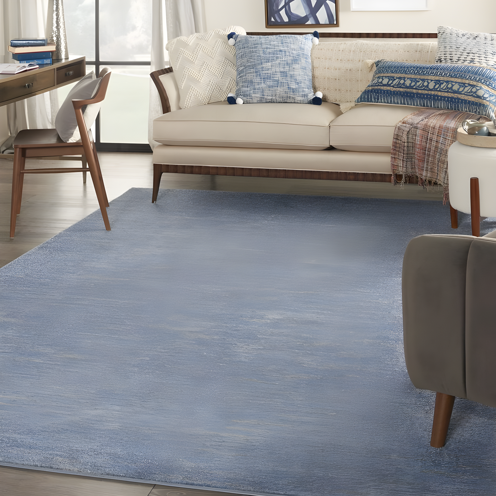 Nourison Nourison Essentials NRE01 Indoor/outdoor Area Rug - Blue/Grey 8' x 10'