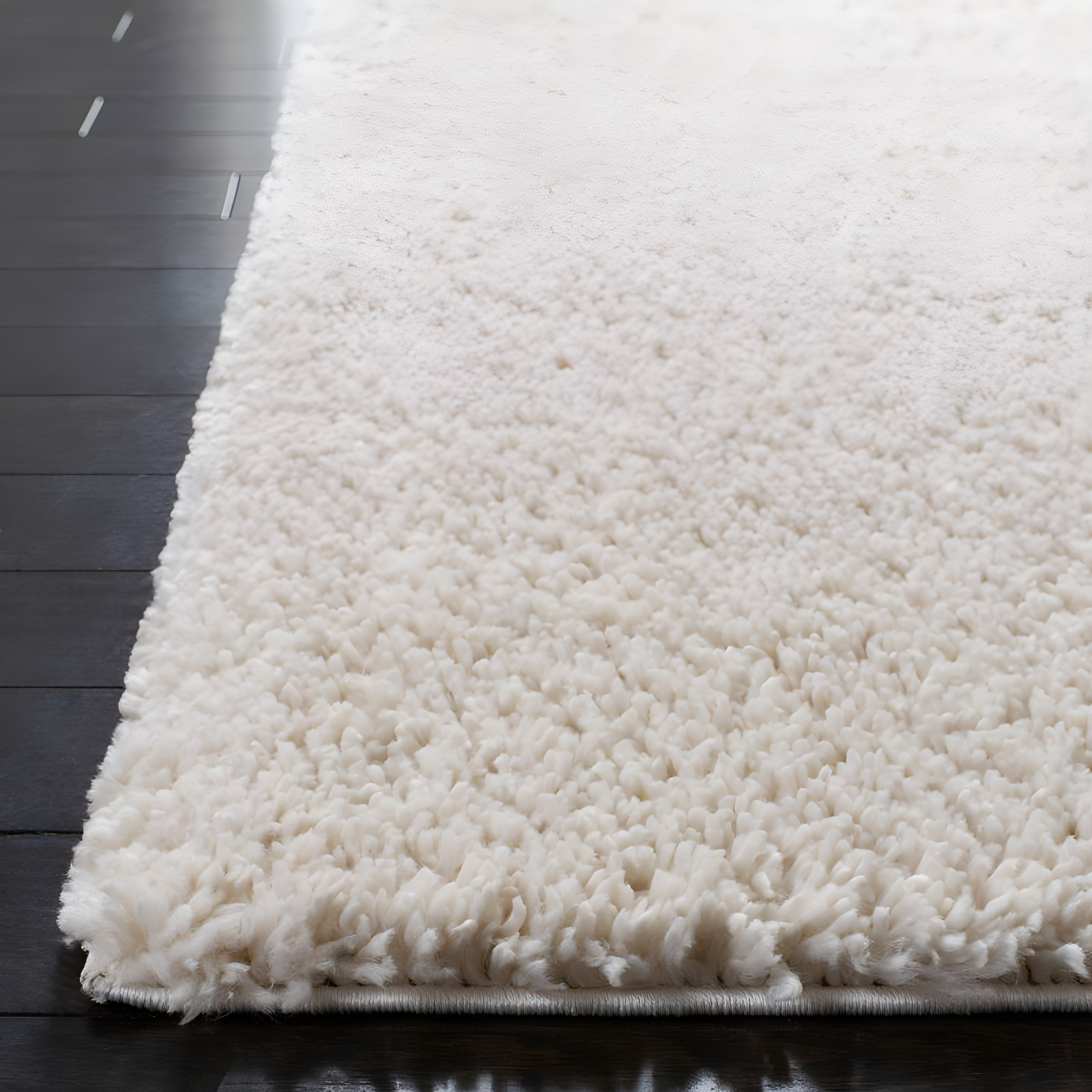 August Shag 900 AUG900 Power Loomed Indoor Runner Rug - Ivory - 2'3"x12' - Safavieh