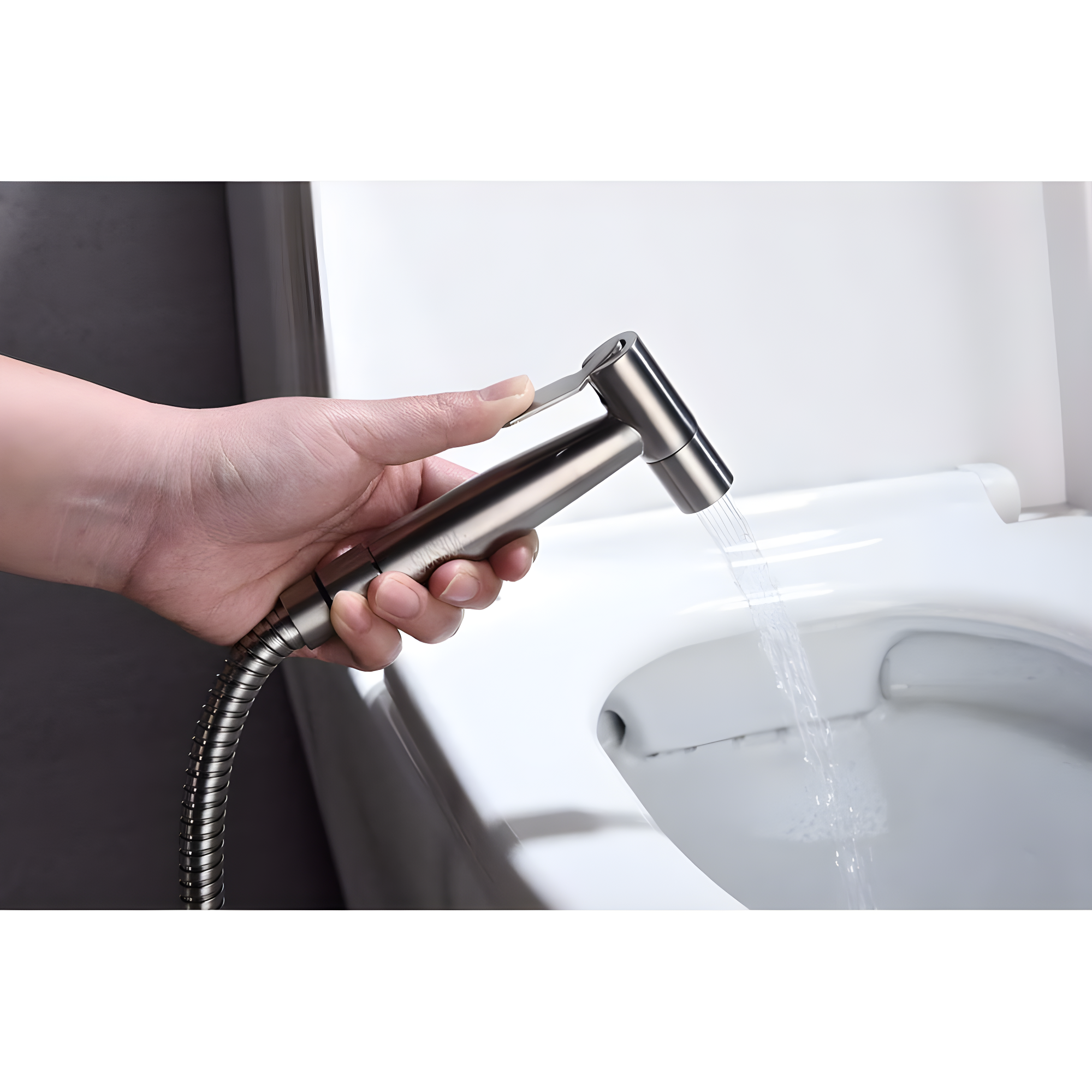 Handheld Bidet Attachment in Silver