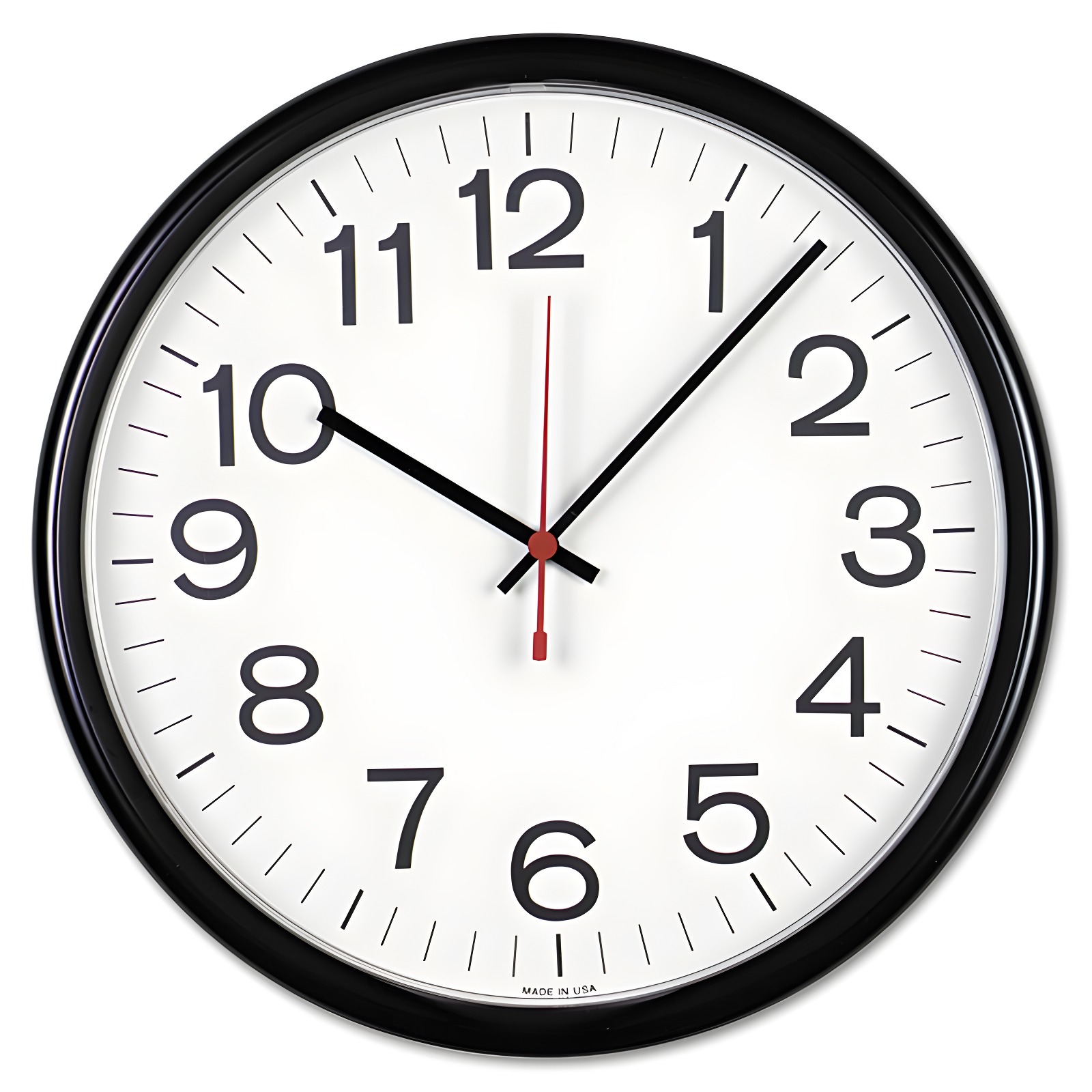 UNIVERSAL Indoor/Outdoor Clock 13 1/2" Black 11381