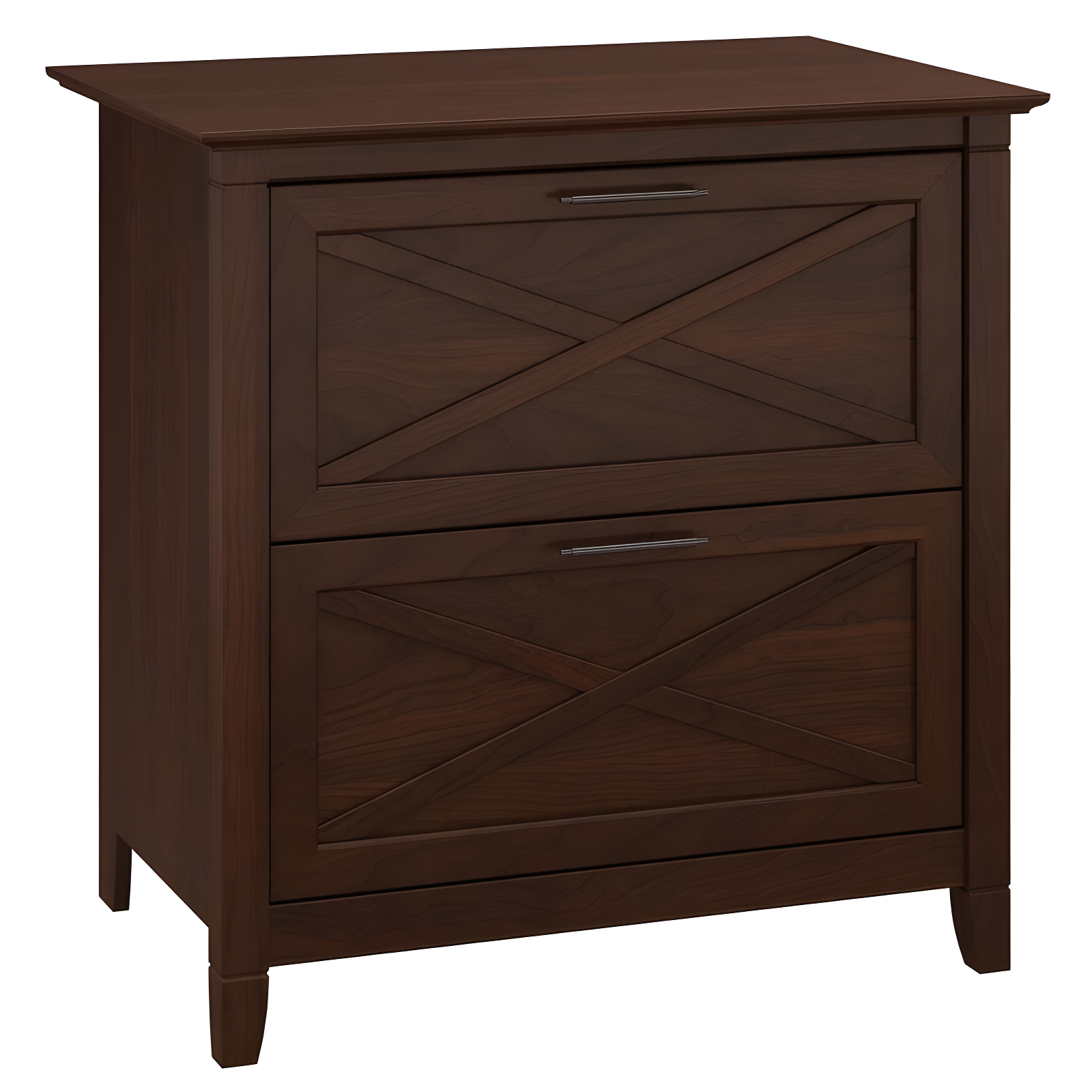 2 Drawer Key West File Cabinet Bing Cherry - Bush Furniture: Wood Composite, MDF Frame, 30"H x 30"W