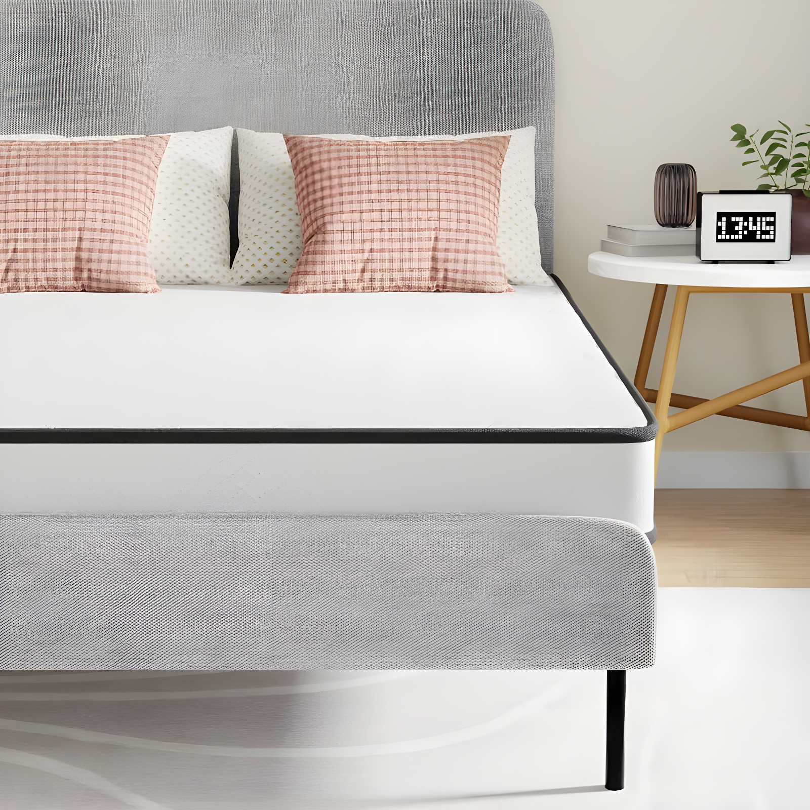 FDW 6 Inch Hybrid Mattress with Innerspring and Foam/Fiberglass Free/Medium Firm Spring Mattress/Full Size Mattress in a Box/CertiPUR-US Certified