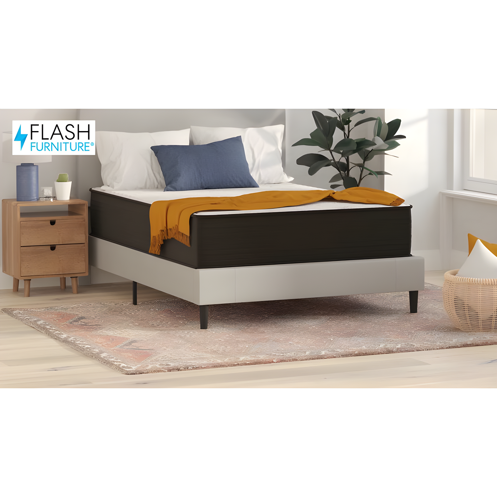 Flash Furniture 12" Hybrid Foam and Pocket Spring Mattress, Twin Mattress in a Box