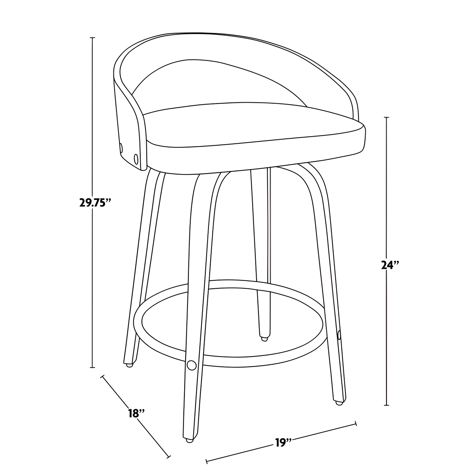 Grotto Fixed-Height Stool - Set Of 2