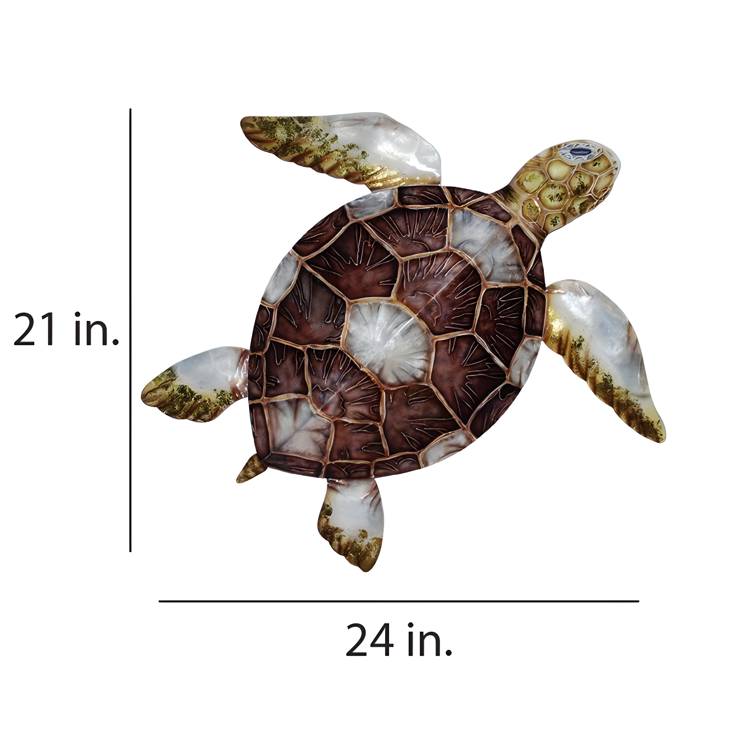 Eangee Home Design Sea Turtle Pewter Checkered Wall Décor & Reviews | Wayfair