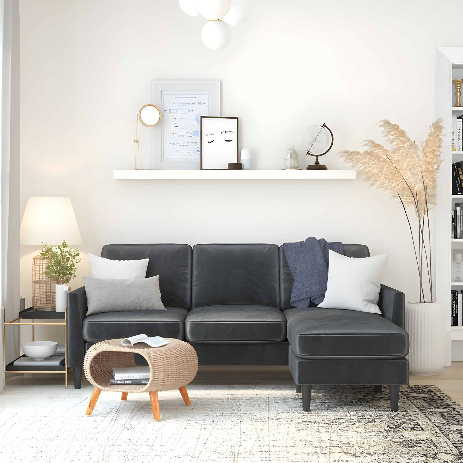 Winston 81.5" Wide Reversible Sofa & Chaise with Ottoman