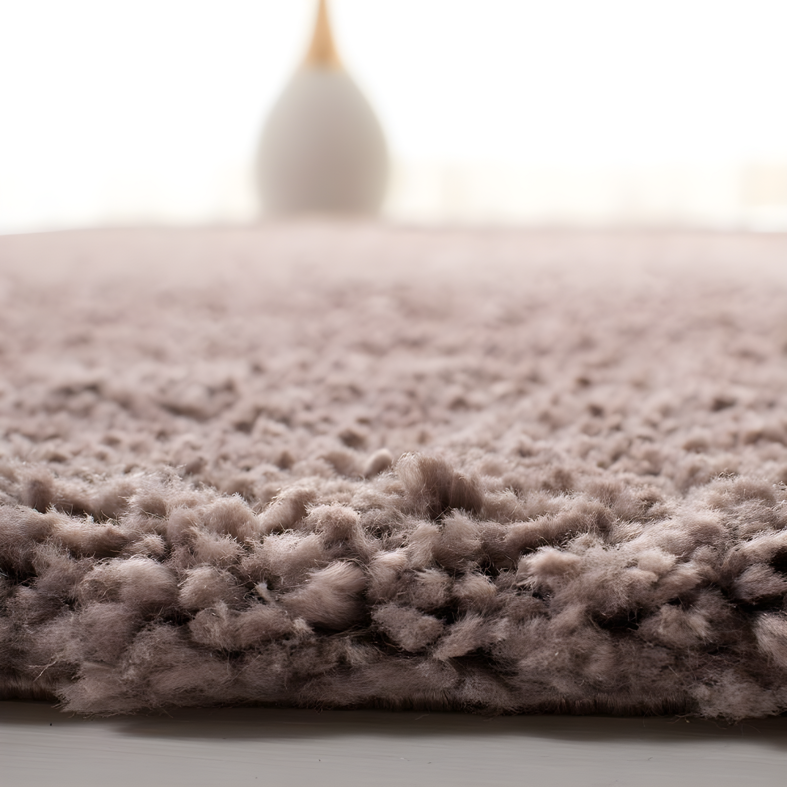 August Shag 900 AUG900 Power Loomed Indoor Area Rug - Taupe - 5'3"x5'3" - Safavieh
