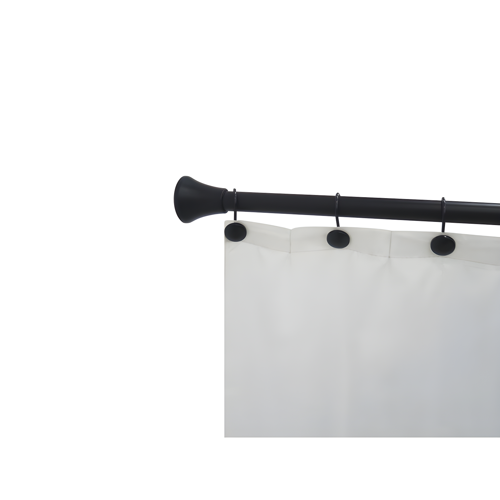 2.5'' Straight Tension Shower Curtain Rod & Hook Set