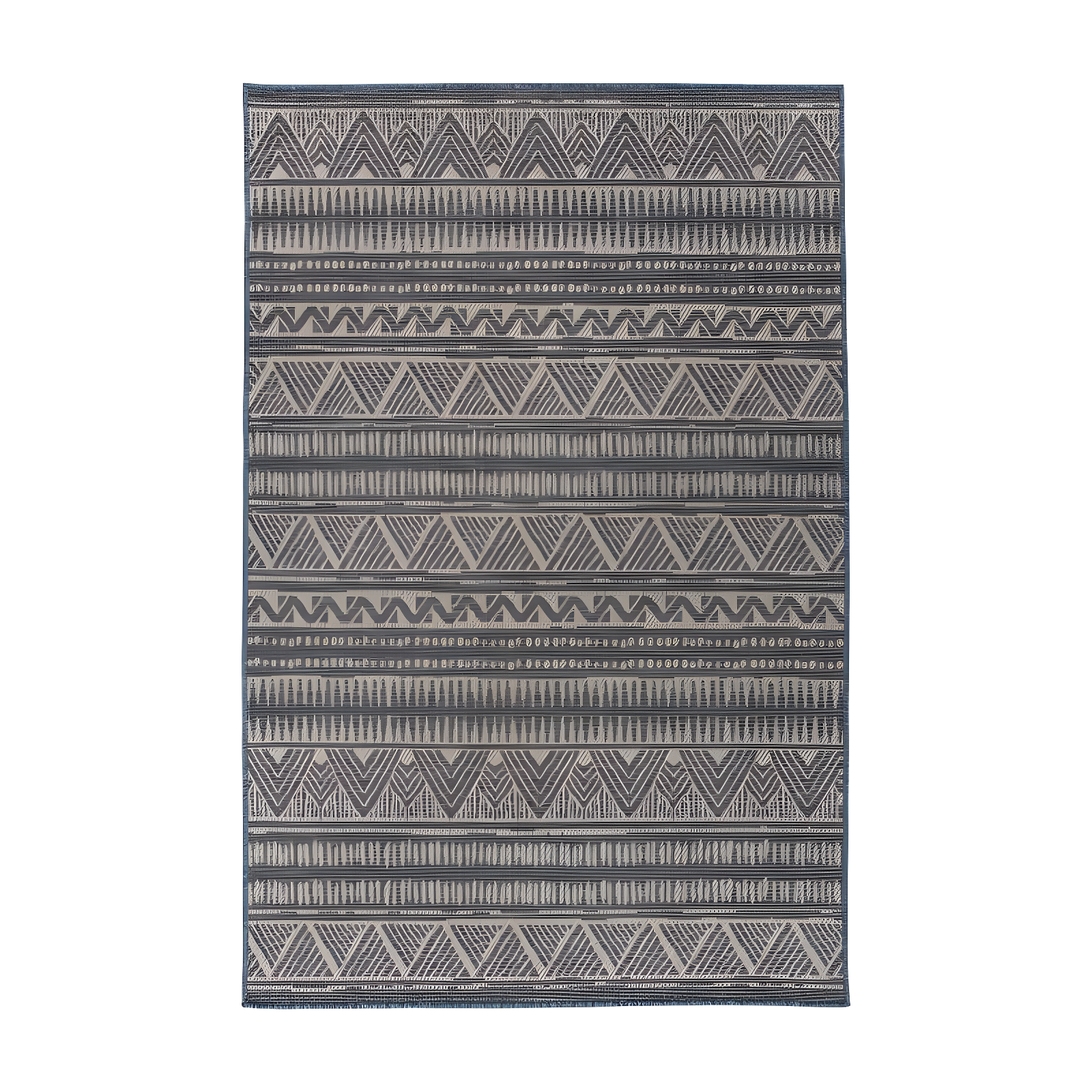 World Rug Gallery Bohemian Geometric Indoor/Outdoor Area Rug - Blue 5' x 7'