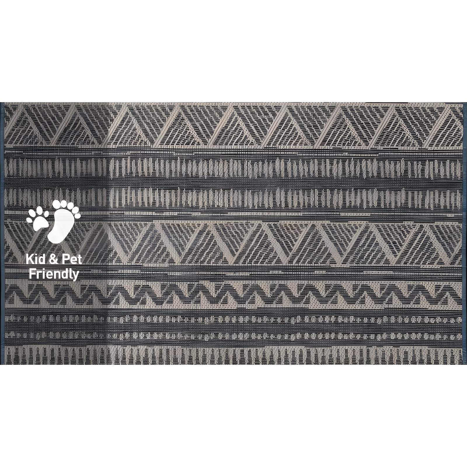 World Rug Gallery Bohemian Geometric Indoor/Outdoor Area Rug - Blue 5' x 7'