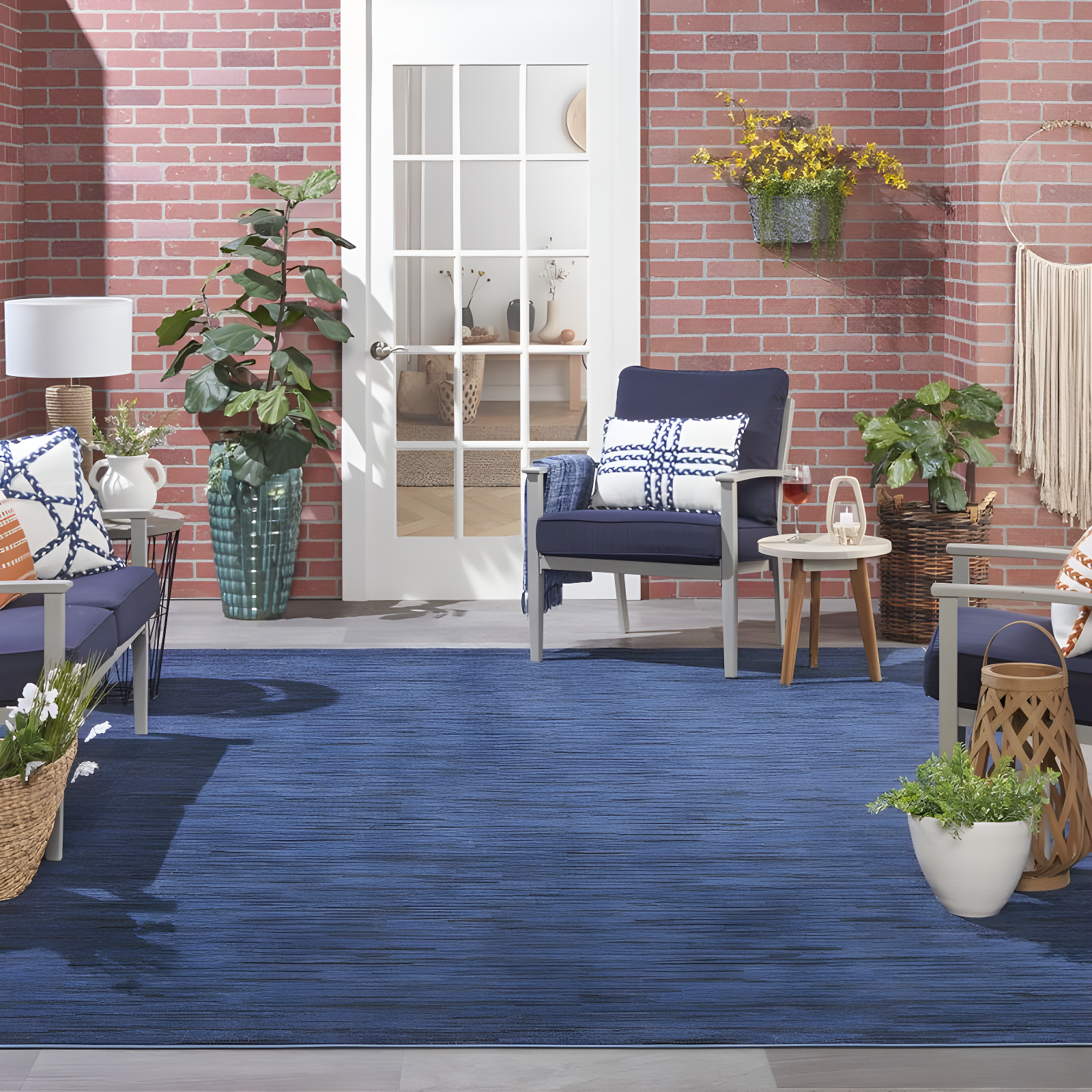 Nourison Nourison Essentials NRE01 Indoor/outdoor Area Rug - Midnight Blue 10' x 14'