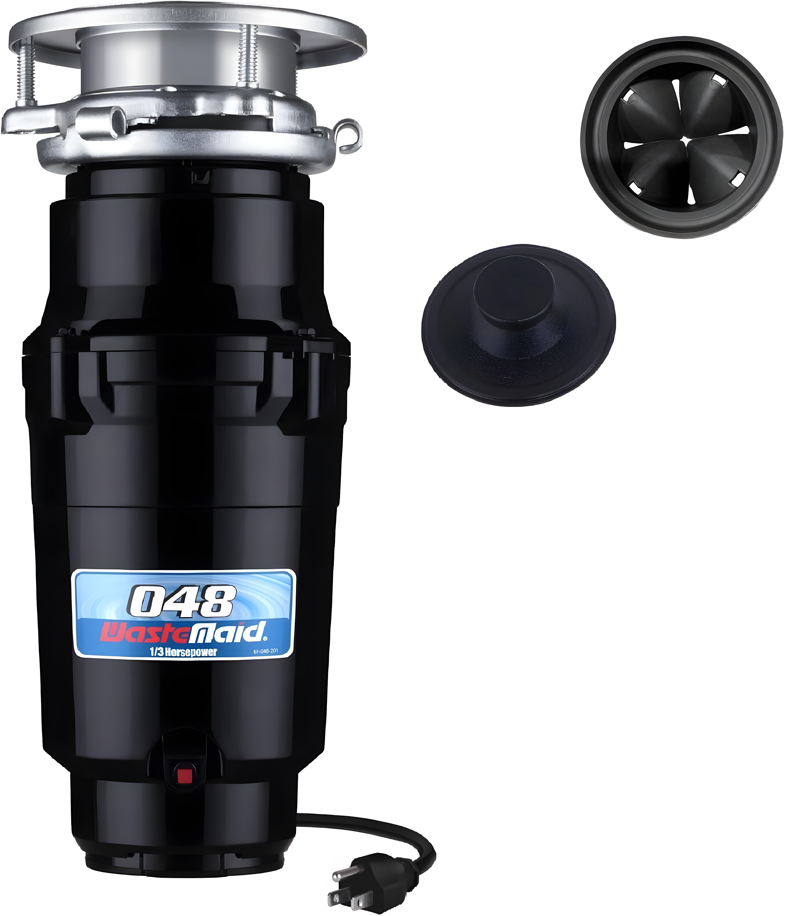 Waste Maid 1/3 HP Continuous Feed Corded Garbage Disposal 10-US-WM-048-3B