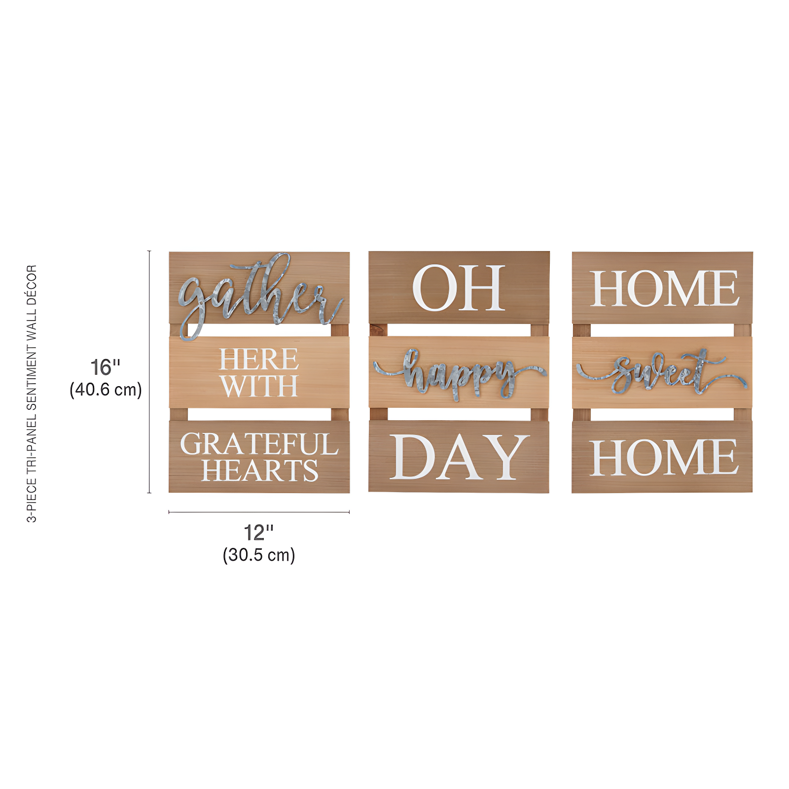 Elements 3 Piece Sentiment Wall Décor Set