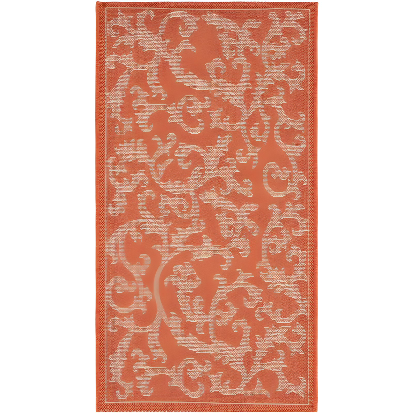 Courtyard CY2653 Power Loomed Indoor and Outdoor Accent Rug - Terracotta/Natural - 2'x3'7" - Safavieh