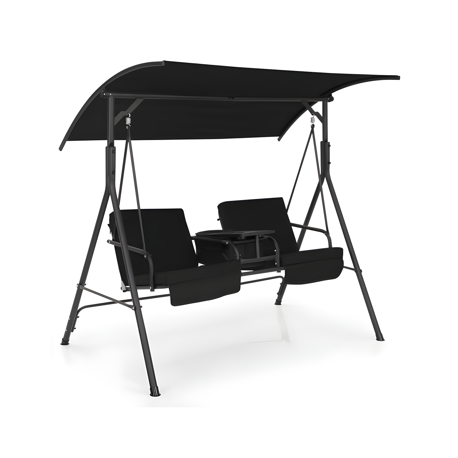 Porch Swing Chair With Adjustable Canopy