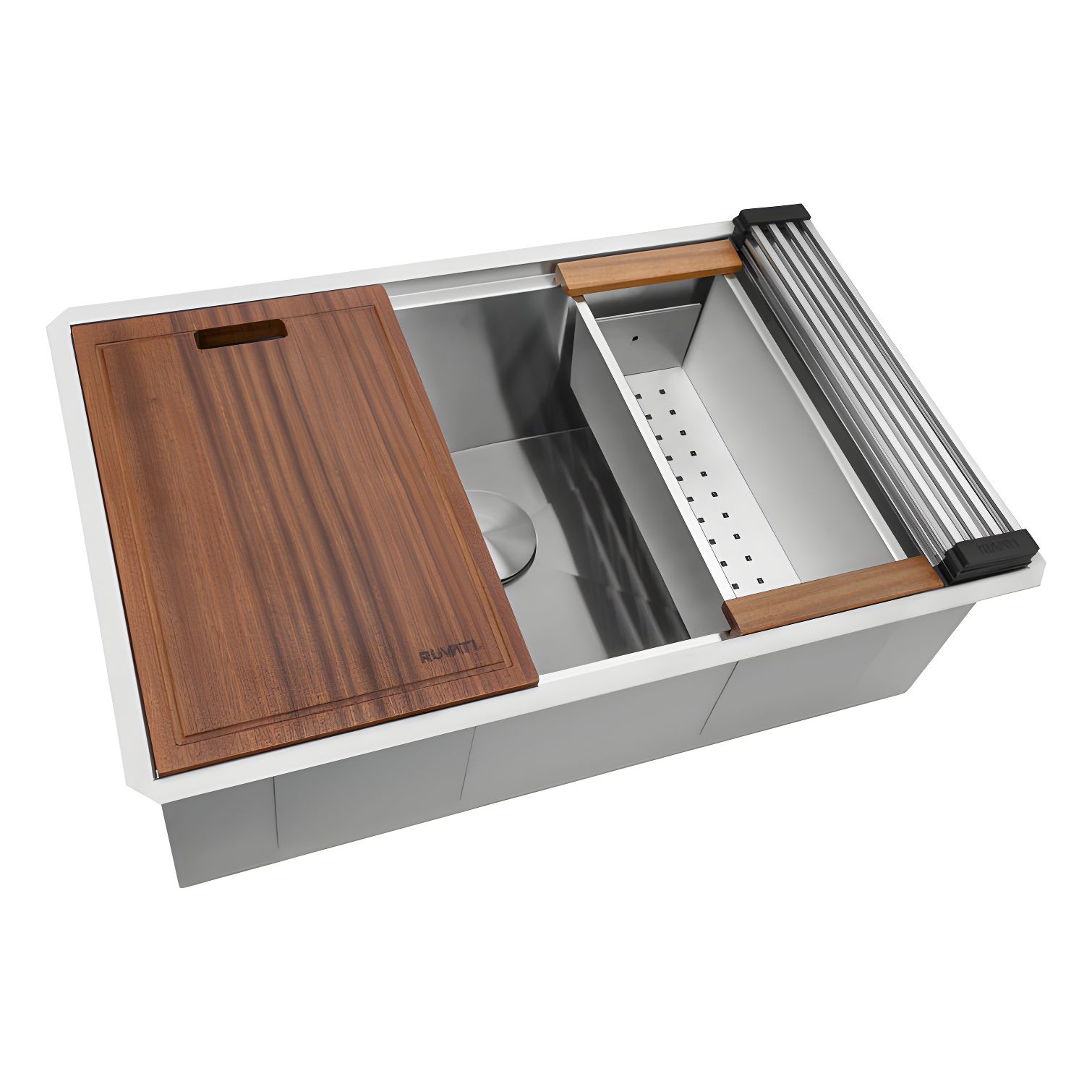 Ruvati RVH8309 Ruvati Workstation Undermount 16 Gauge Stainless Steel Kitchen Sink Single Bowl