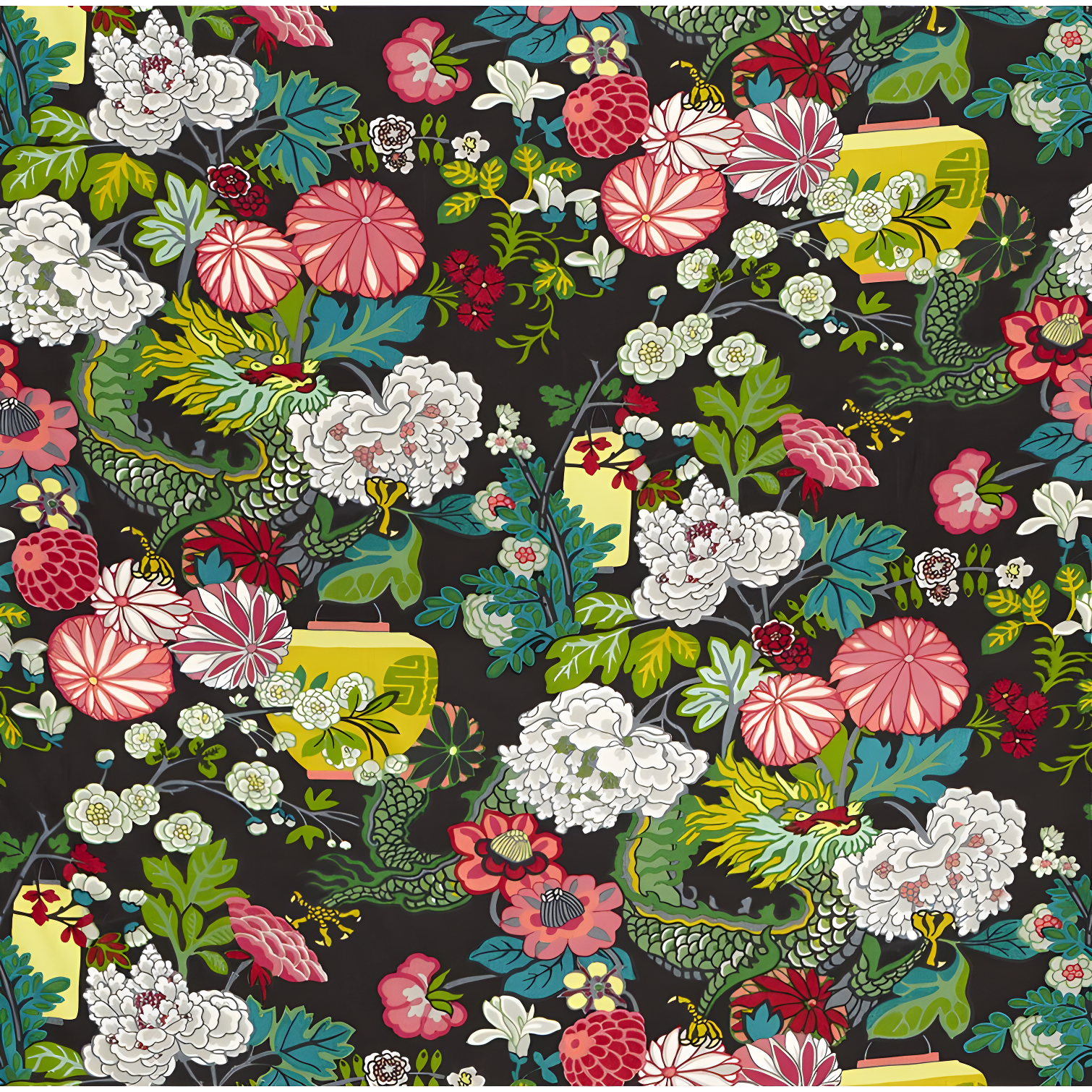 Chiang Mai Dragon Fabric