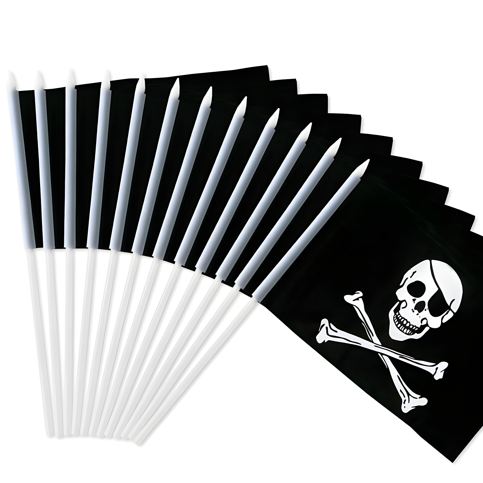ANLEY Pirate Stick 2-Sided Polyester 5" x 8" House Flag (Set of 12)