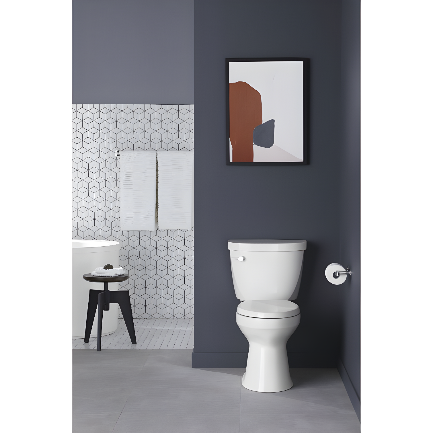Elate Wall Mounted Round Towel Bar, Metal Wall-Mounted Towel Holder