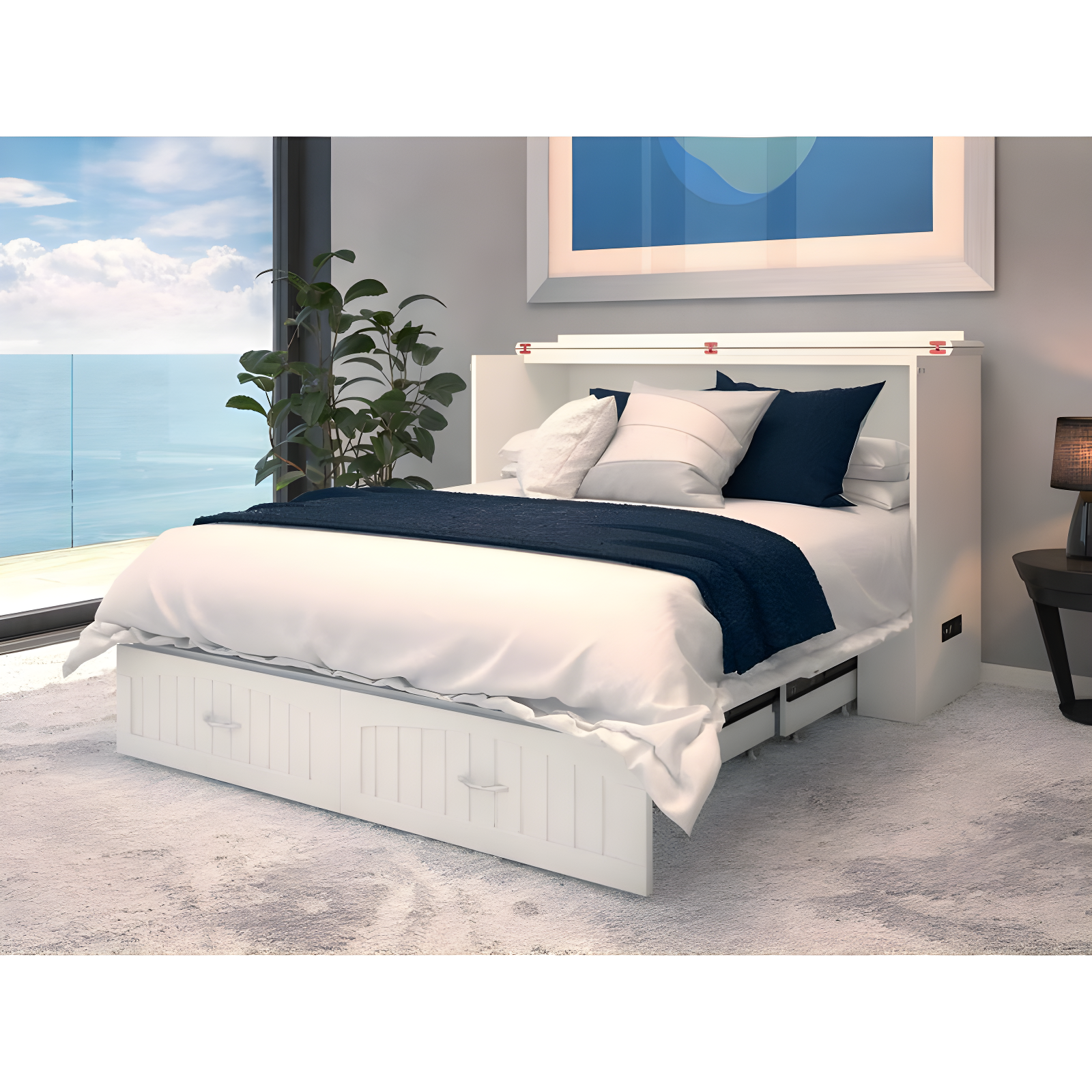 Southampton Murphy Bed Chest with USB Turbo Charger - AFI