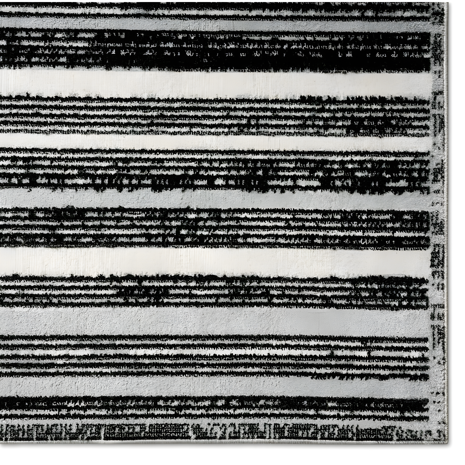 Everwash Treasure Striped Modern Machine Washable Area Rug, Light Grey/Charcoal Grey, 6'6"x9'2"